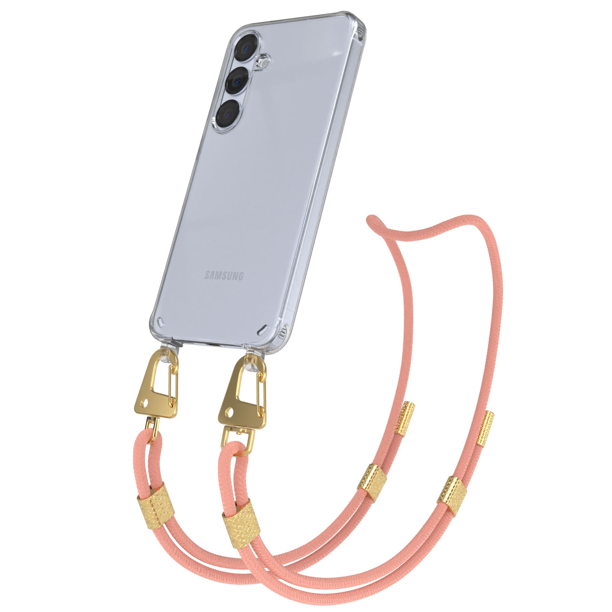 Galaxy S25 Plus Hülle + Kordel mit Karabinern