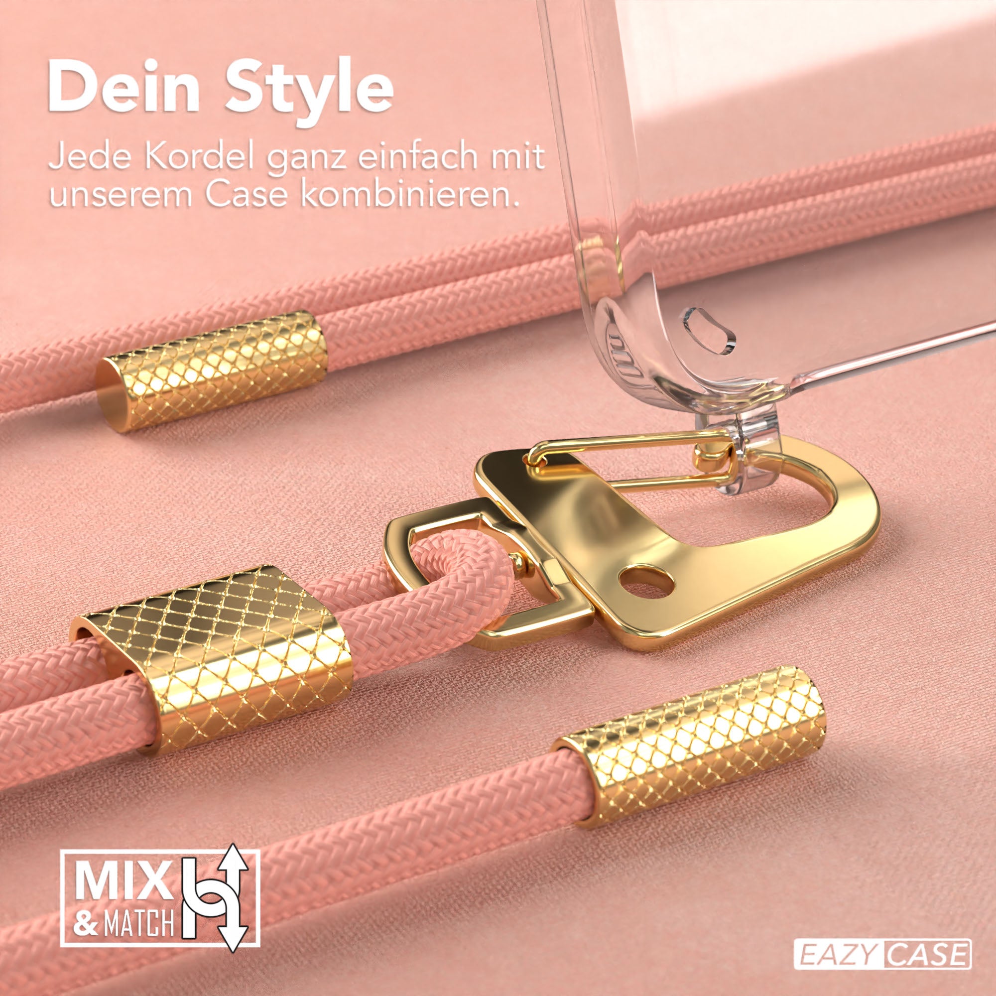 Galaxy S25 Plus Hülle + Kordel mit Karabinern