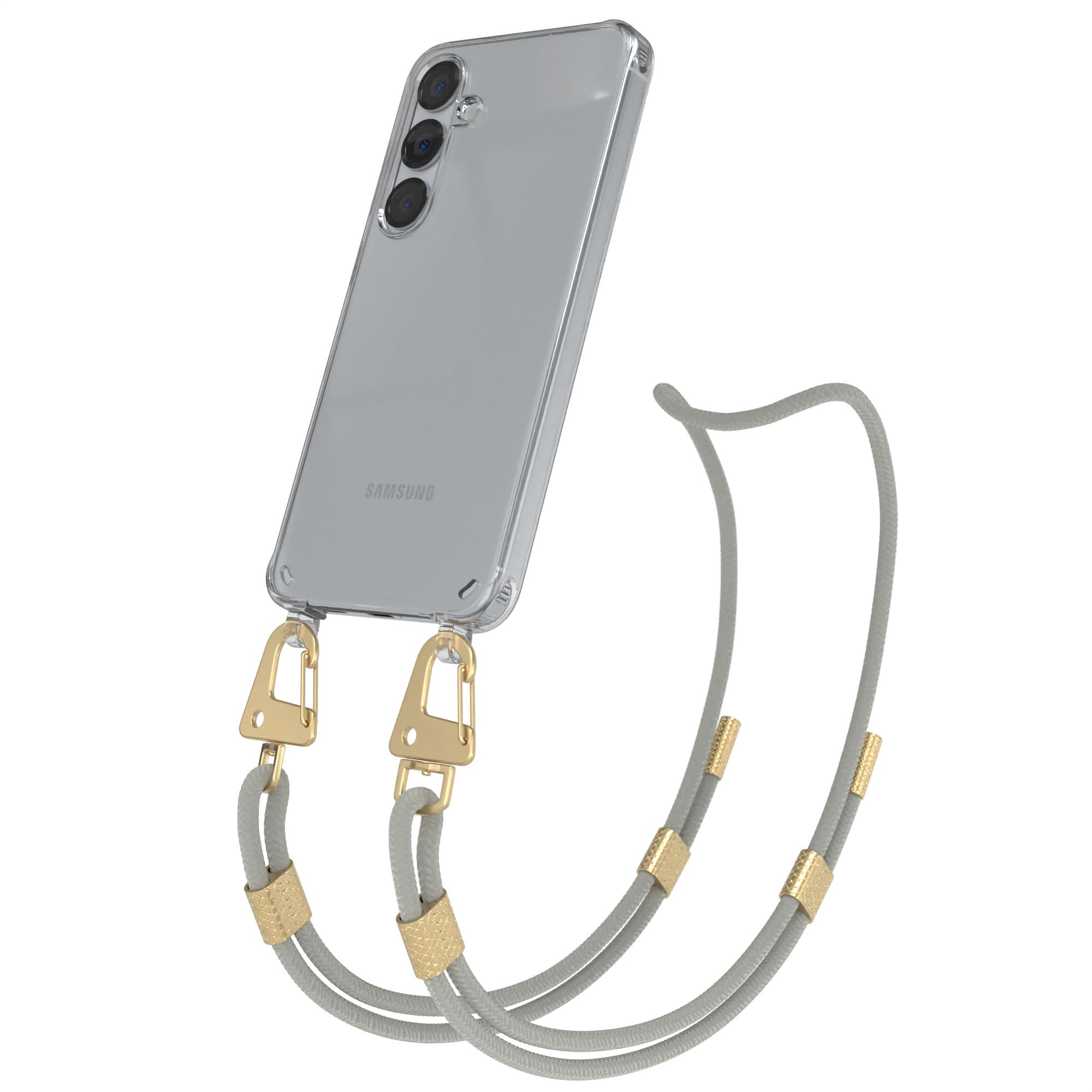 Galaxy S25 Plus Hülle + Kordel mit Karabinern
