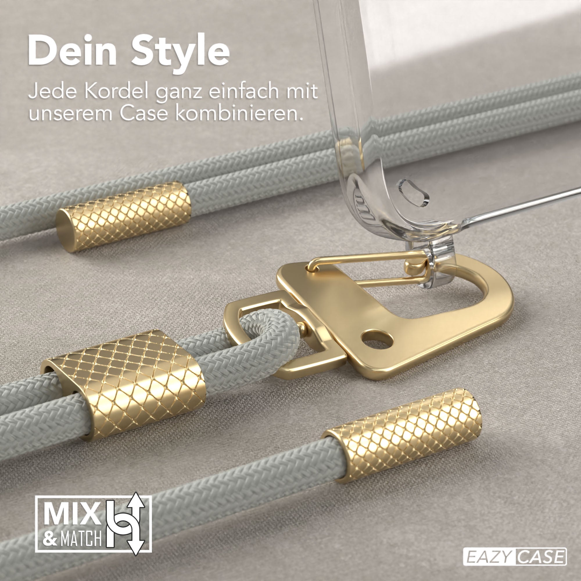 Galaxy S25 Plus Hülle + Kordel mit Karabinern