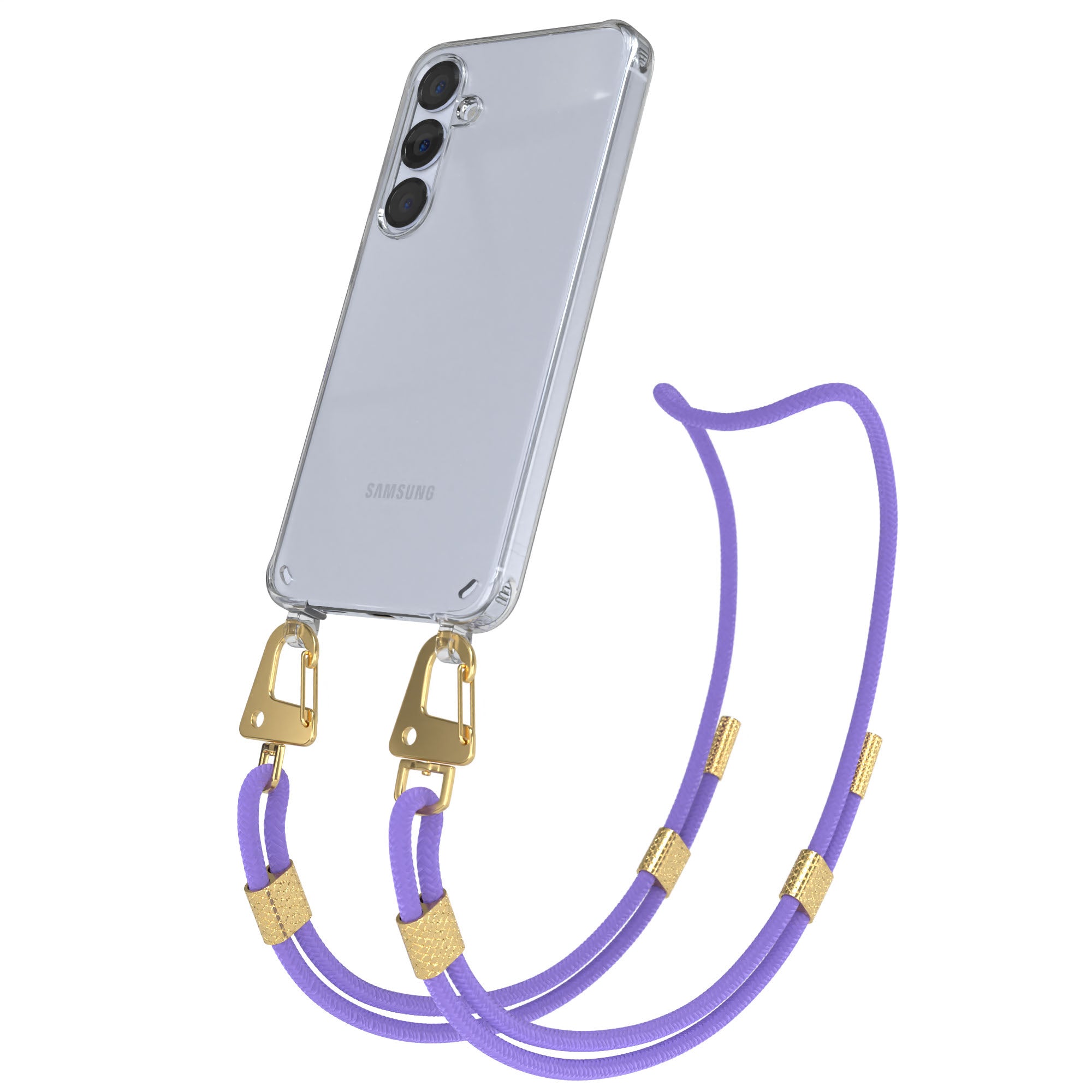 Galaxy S25 Plus Hülle + Kordel mit Karabinern
