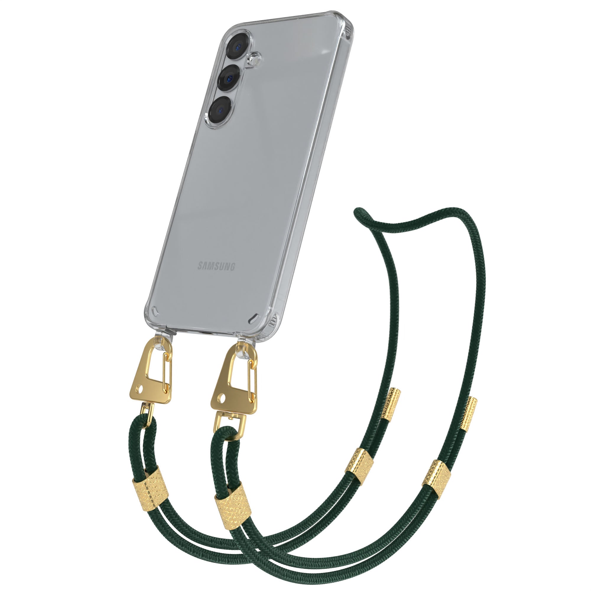 Galaxy S25 Plus Hülle + Kordel mit Karabinern