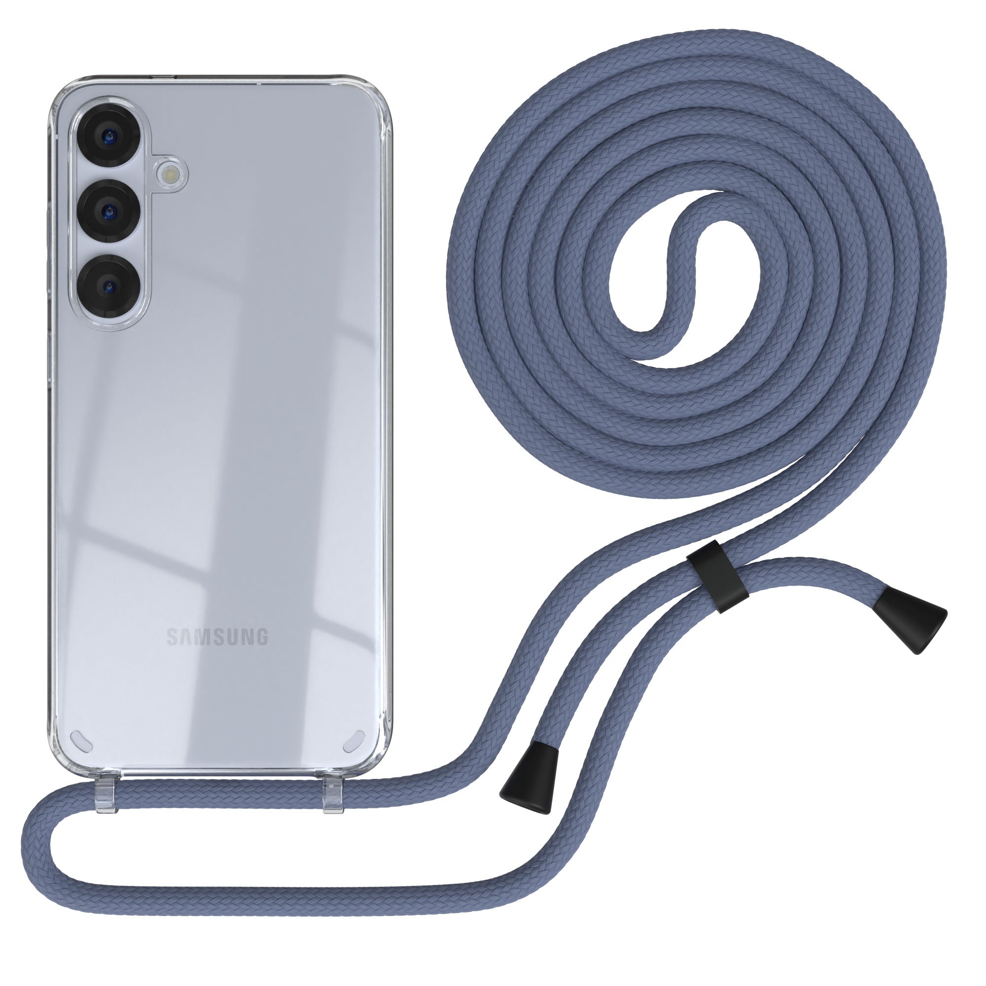 Galaxy S25 Plus transparente Hülle + Kordel