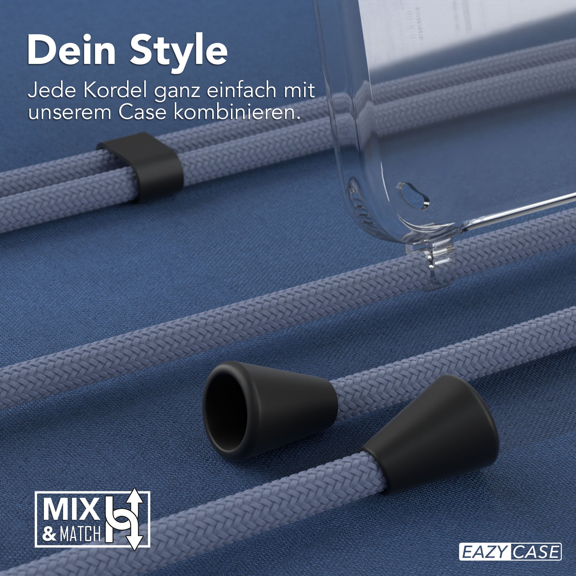 Galaxy S25 Plus transparente Hülle + Kordel