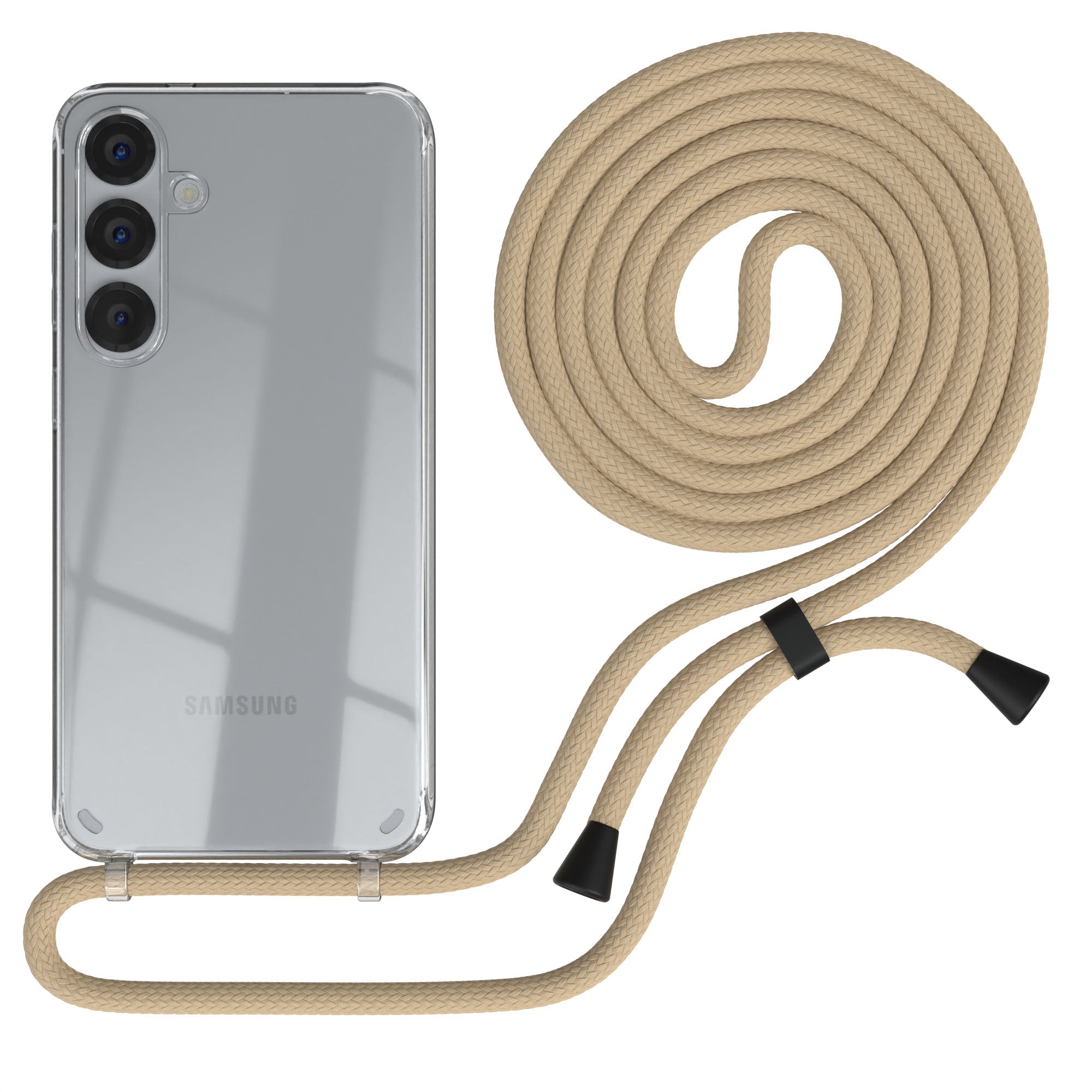 Galaxy S25 Plus transparente Hülle + Kordel