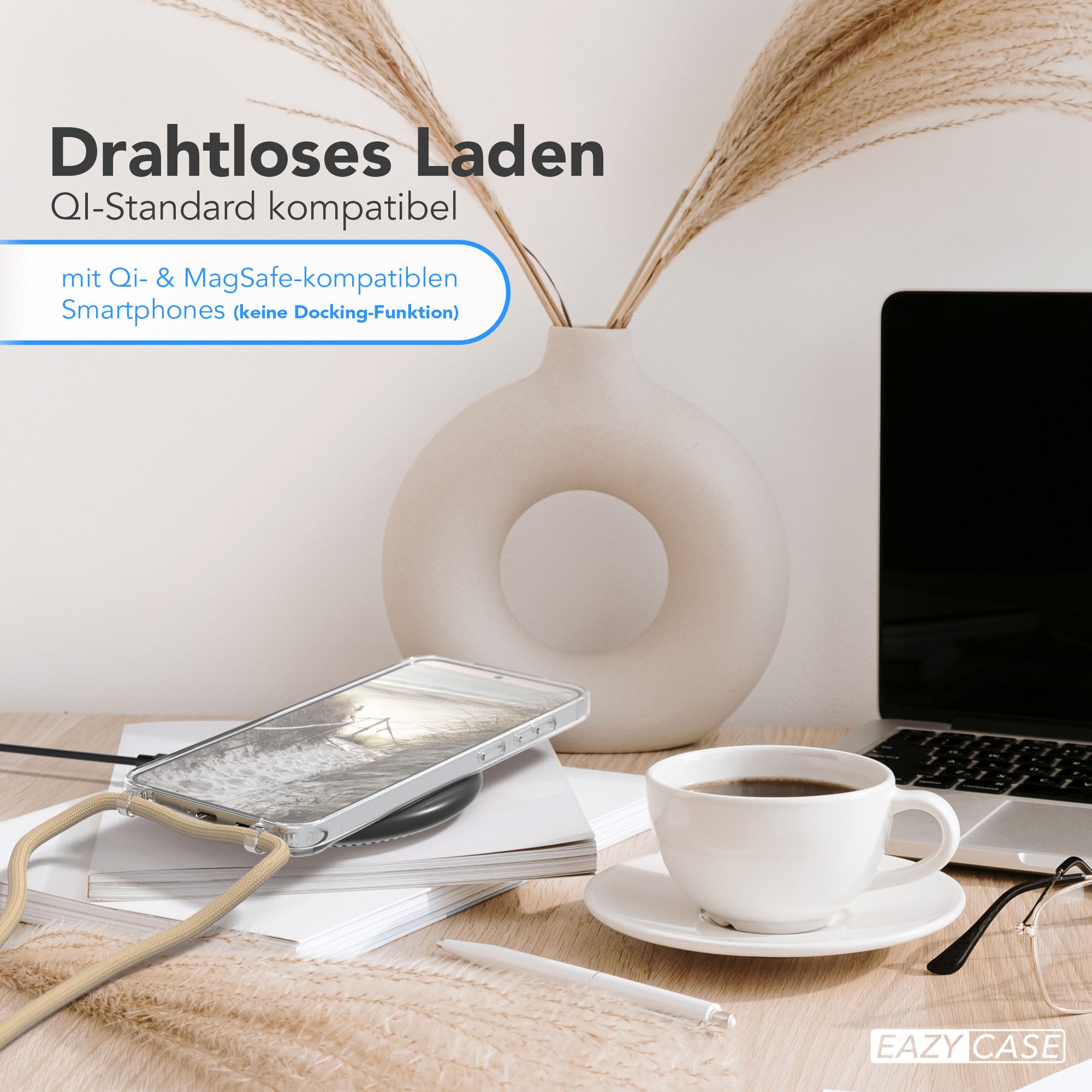 Galaxy S25 Plus transparente Hülle + Kordel