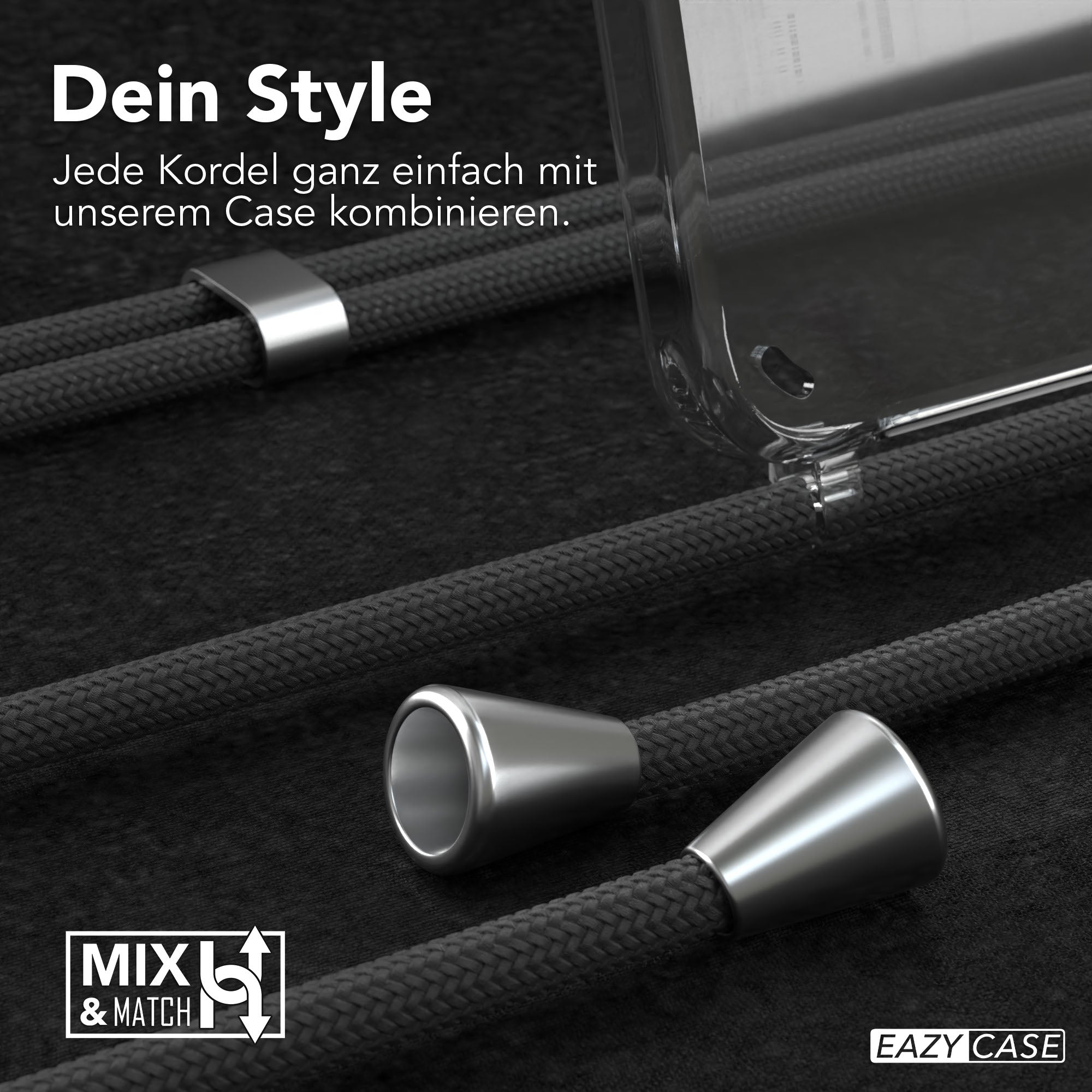 Galaxy S25 Plus transparente Hülle + Kordel