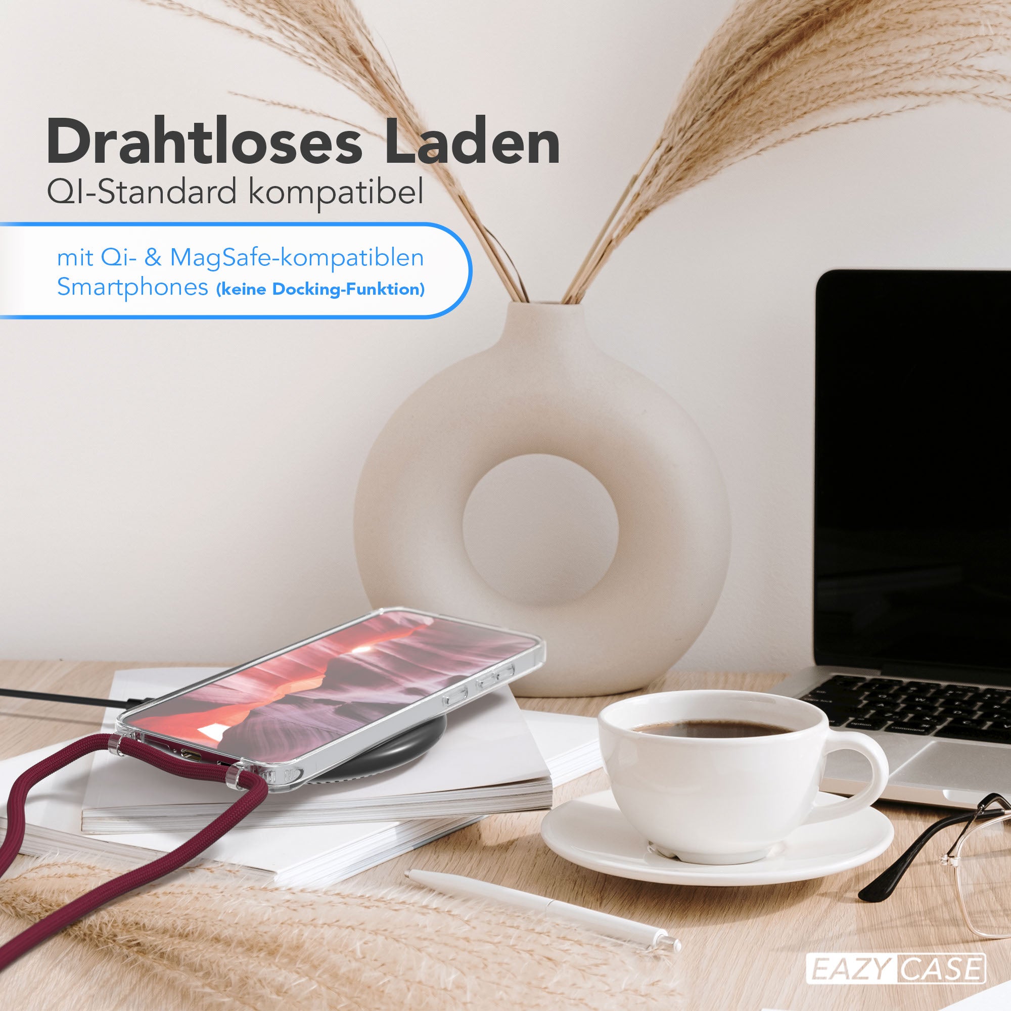 Galaxy S25 Plus transparente Hülle + Kordel