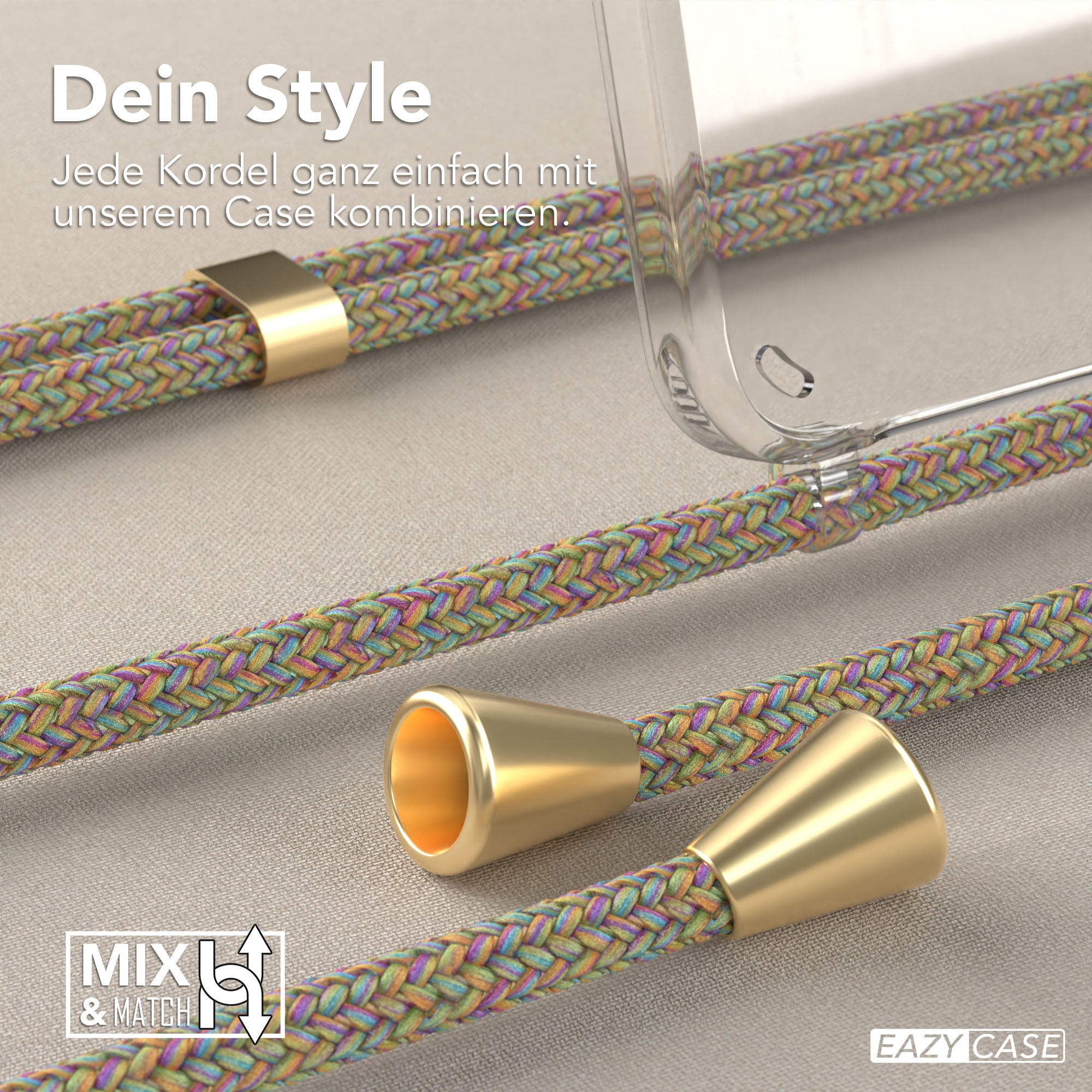 Galaxy S25 Plus transparente Hülle + Kordel