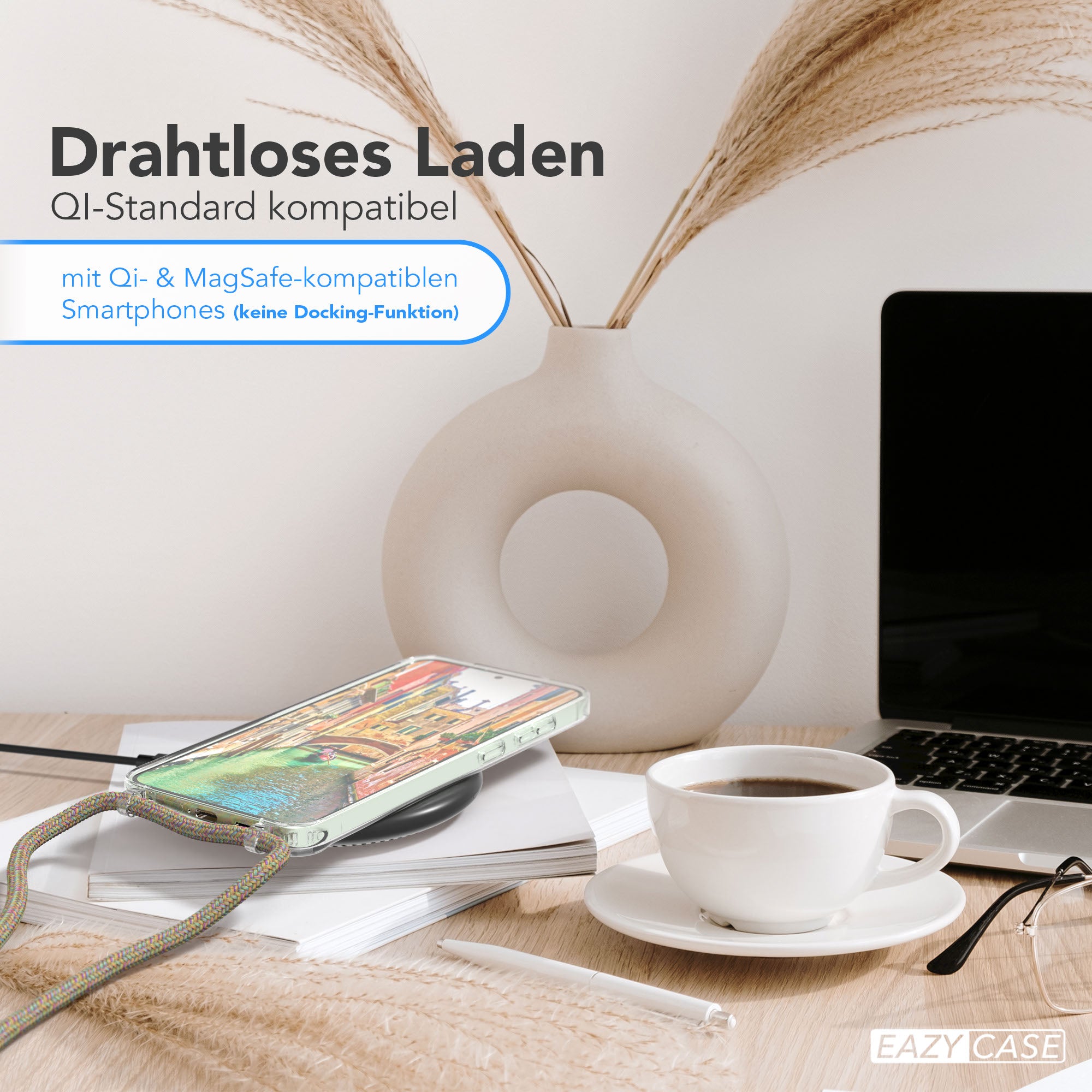 Galaxy S25 Plus transparente Hülle + Kordel