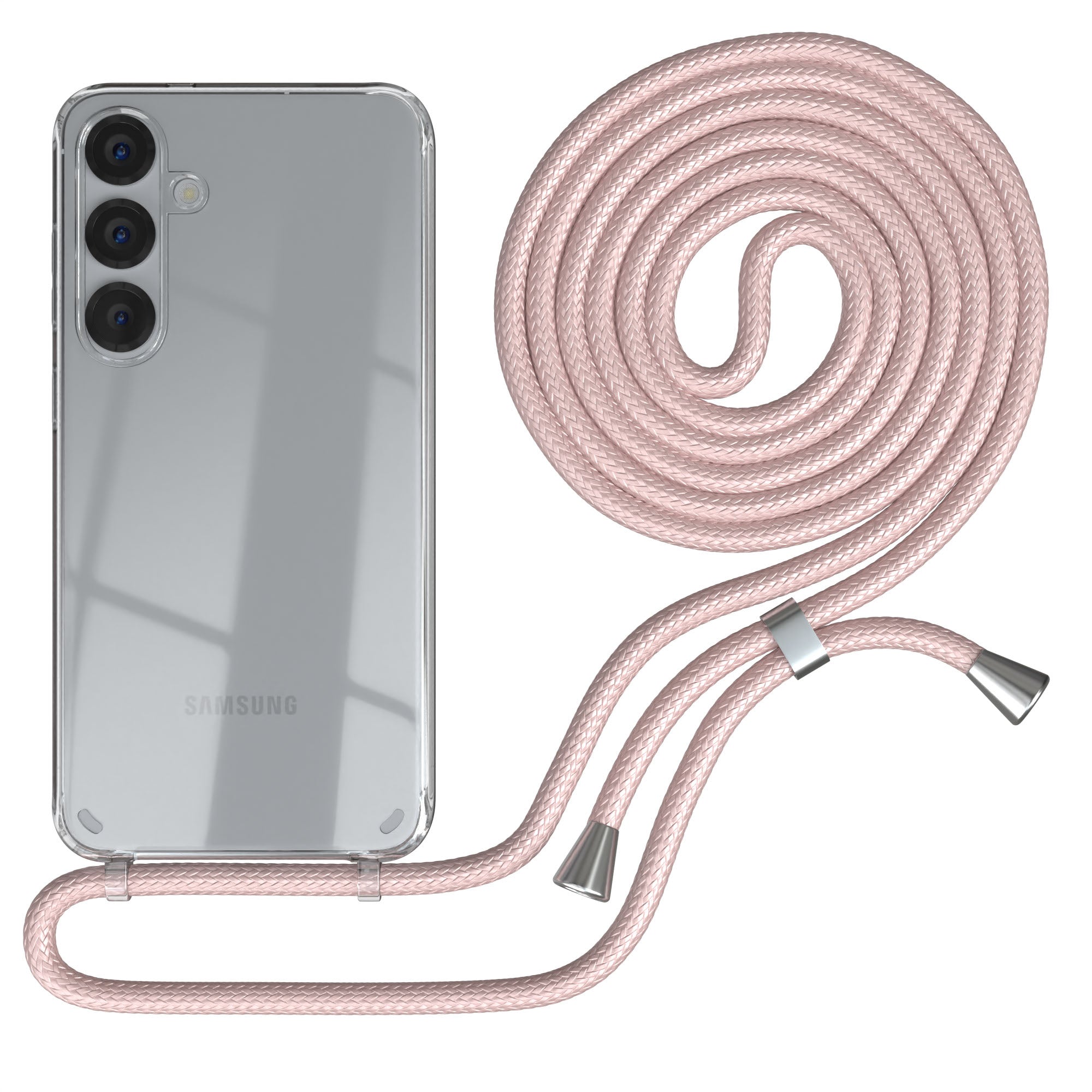 Galaxy S25 Plus transparente Hülle + Kordel