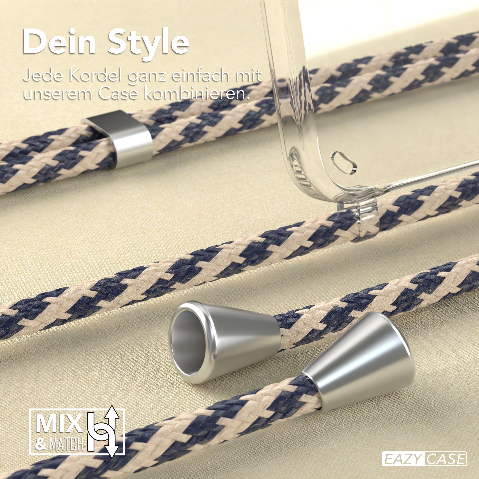 Galaxy S25 Plus transparente Hülle + Kordel