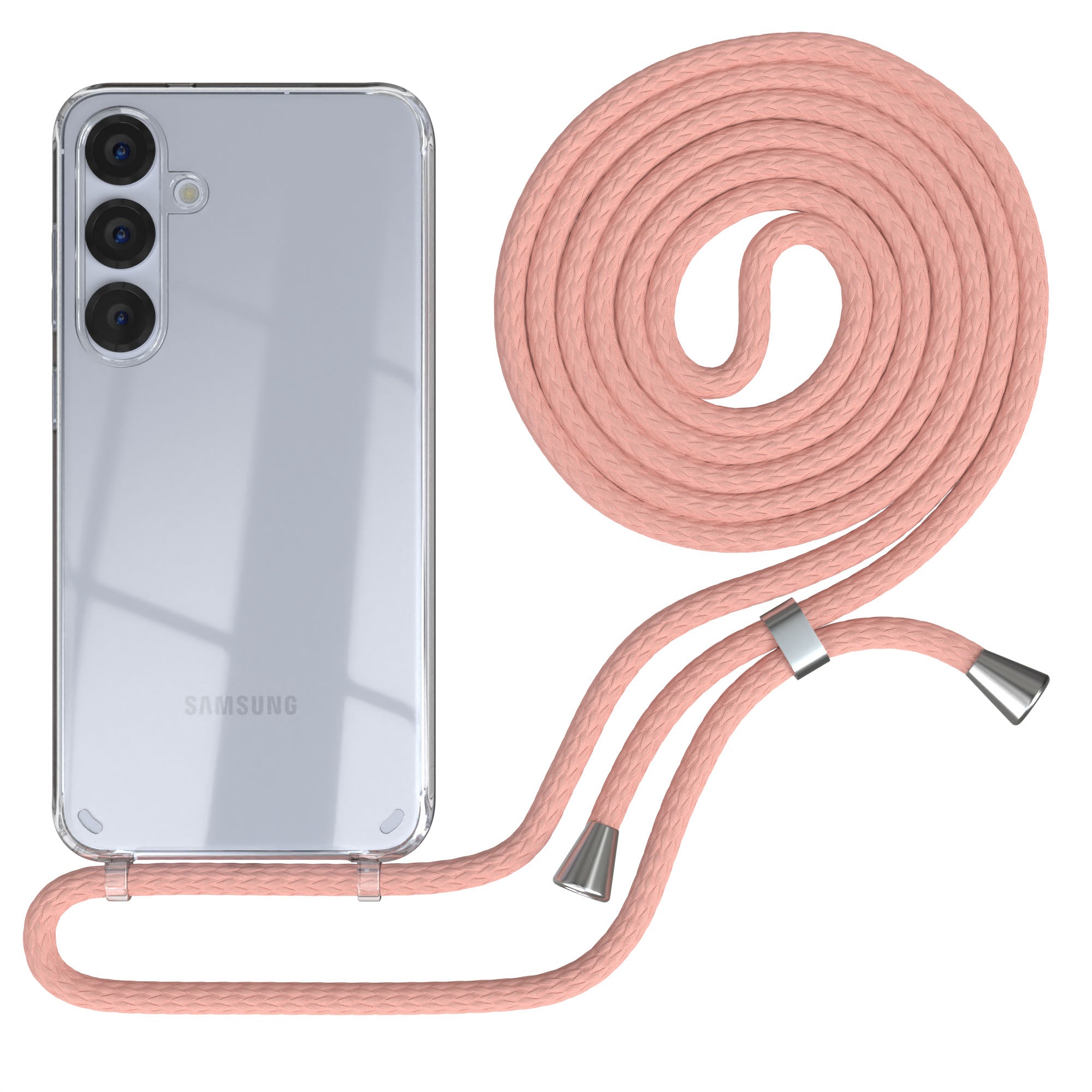 Galaxy S25 Plus transparente Hülle + Kordel