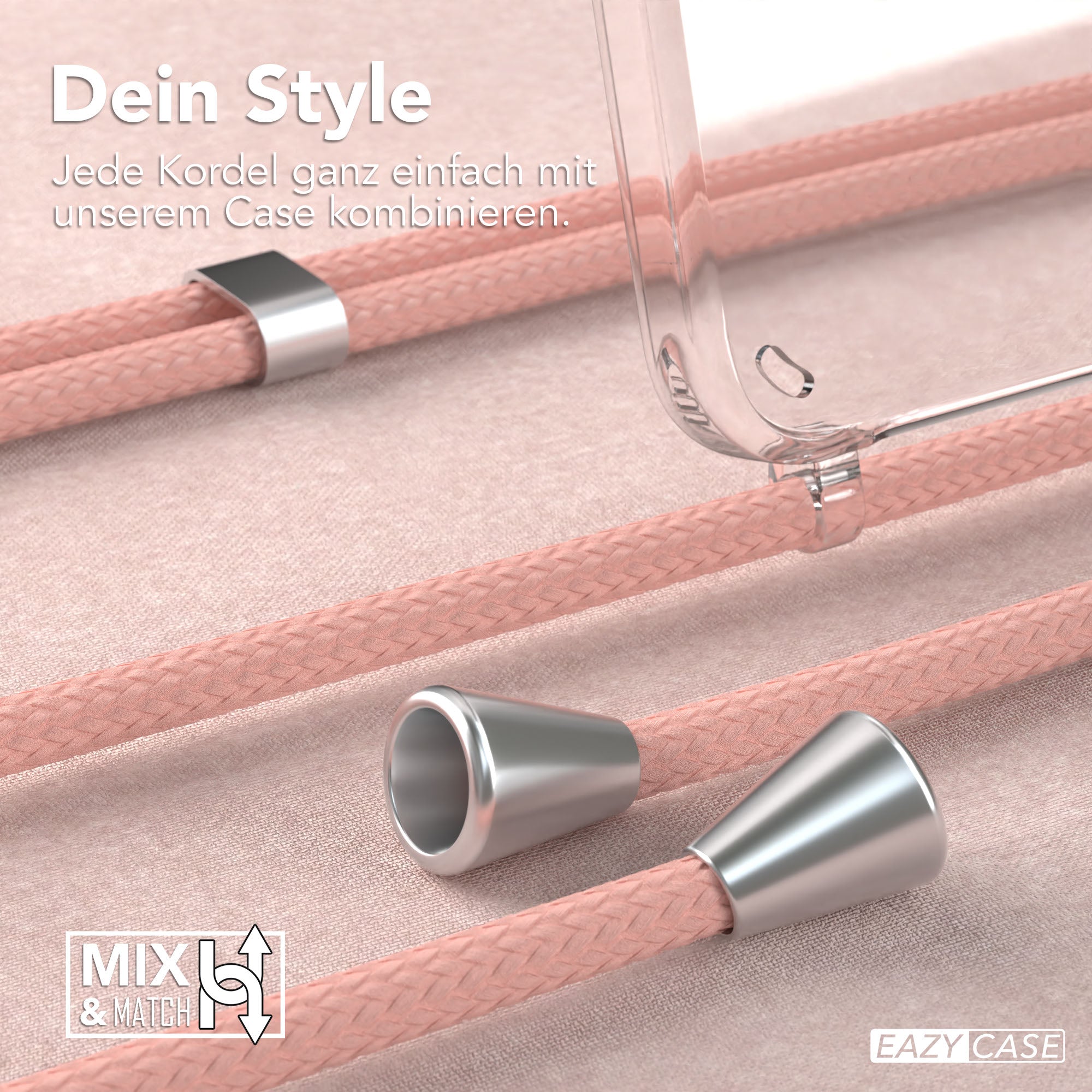 Galaxy S25 Plus transparente Hülle + Kordel