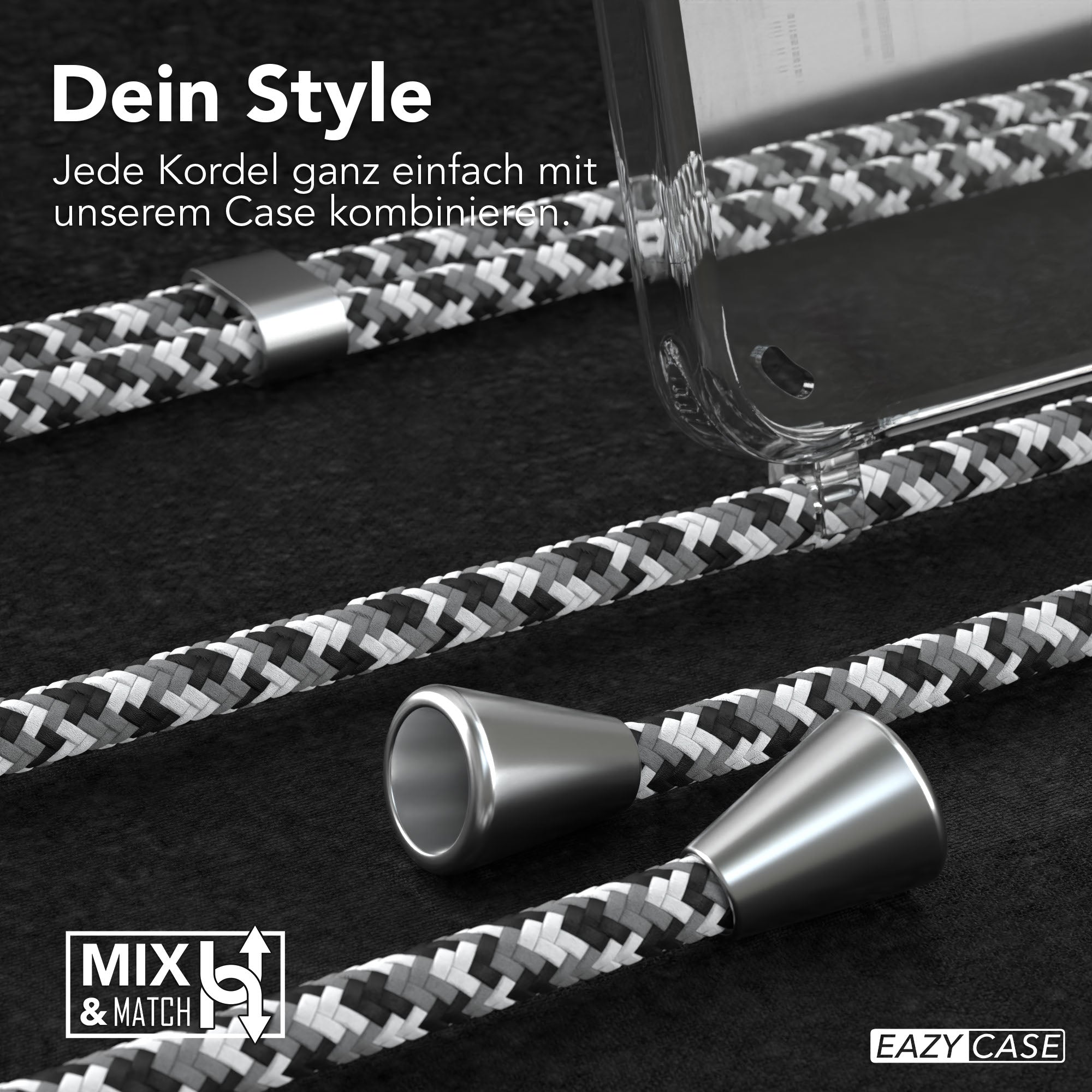 Galaxy S25 Plus transparente Hülle + Kordel