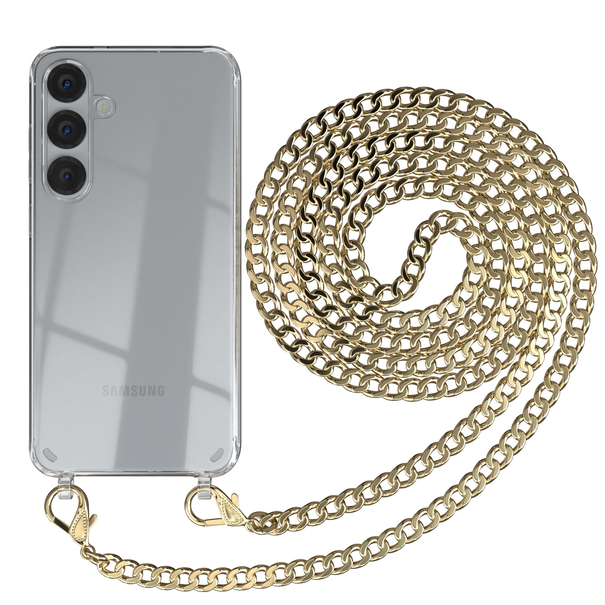 Galaxy S25 Plus transparente Hülle + Kordel