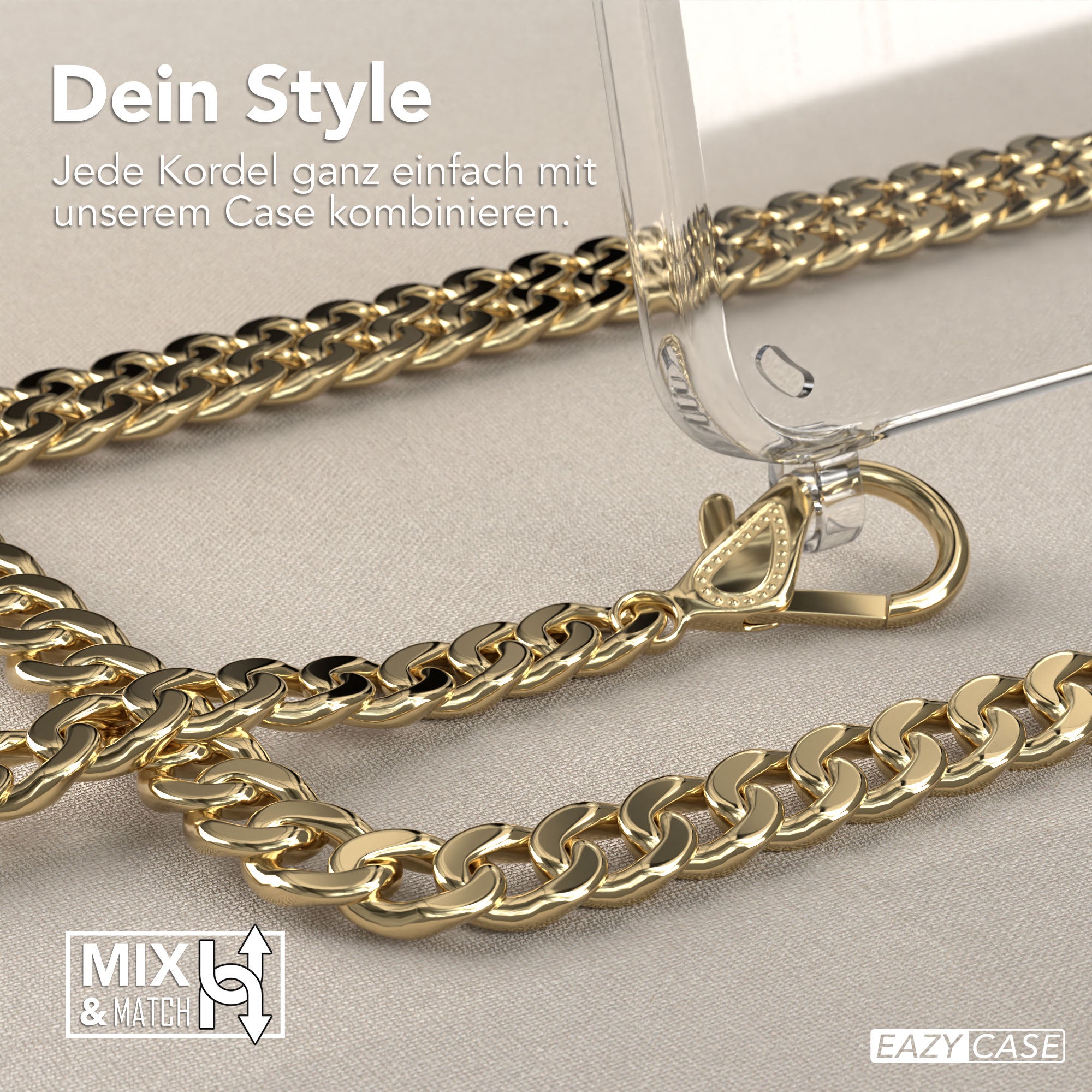 Galaxy S25 Plus transparente Hülle + Kordel