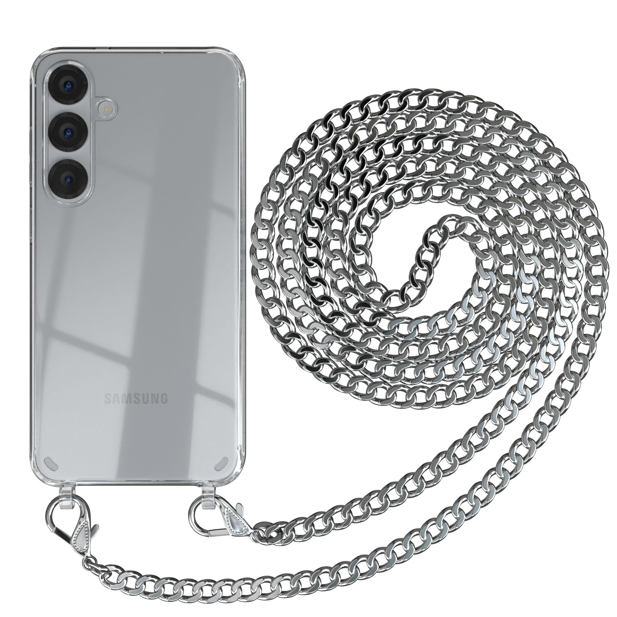 Galaxy S25 Plus transparente Hülle + Kordel