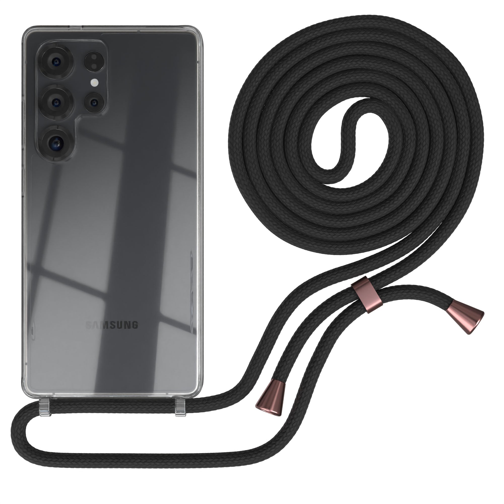 Galaxy S25 Ultra transparente Hülle + Kordel