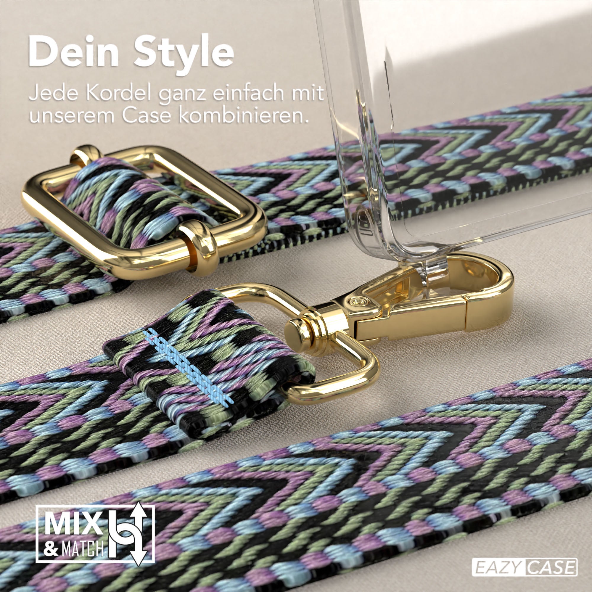 Samsung Galaxy S25 Ultra Handykette mit Boho Band zum Umhängen