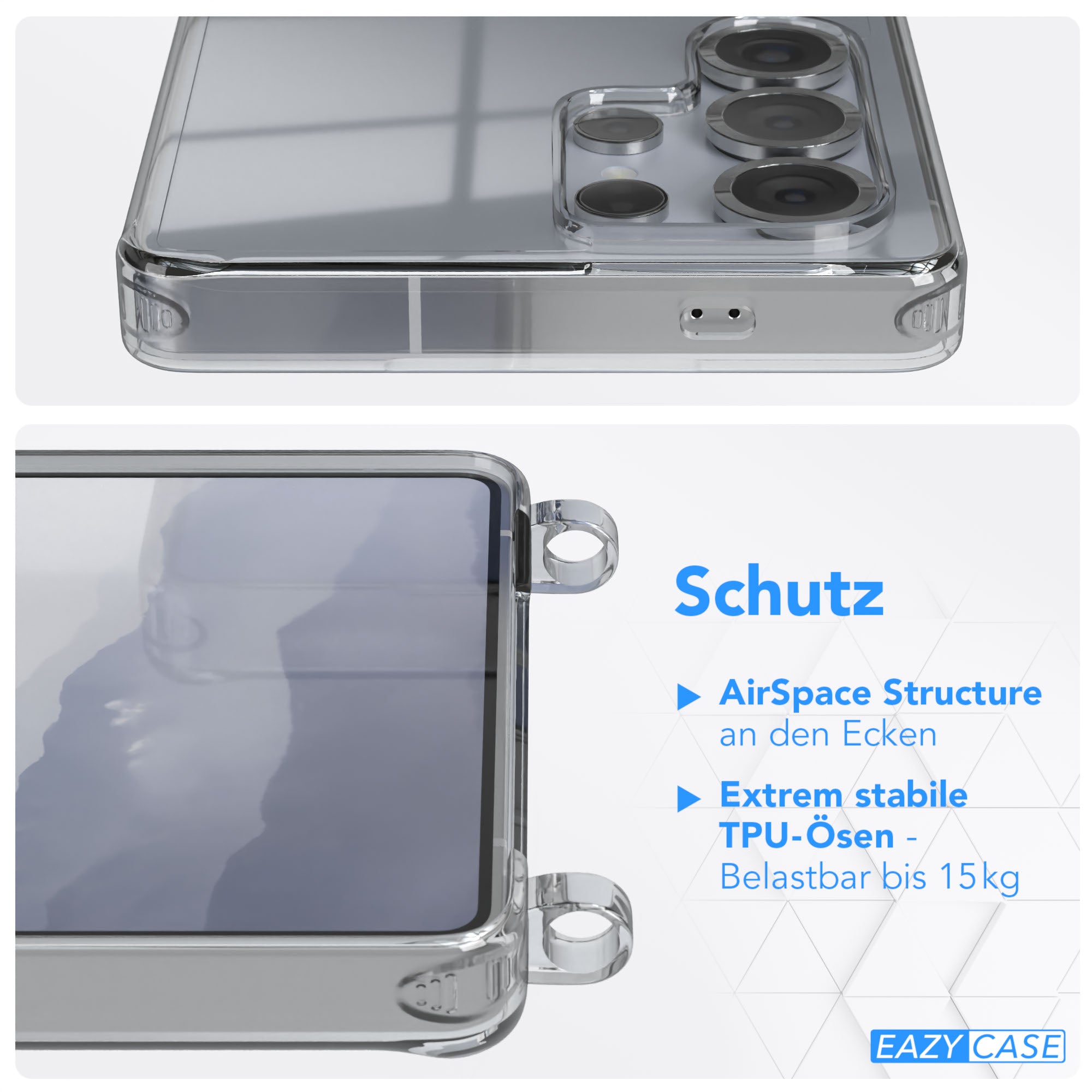 Galaxy S25 Ultra transparente Hülle + Kordel