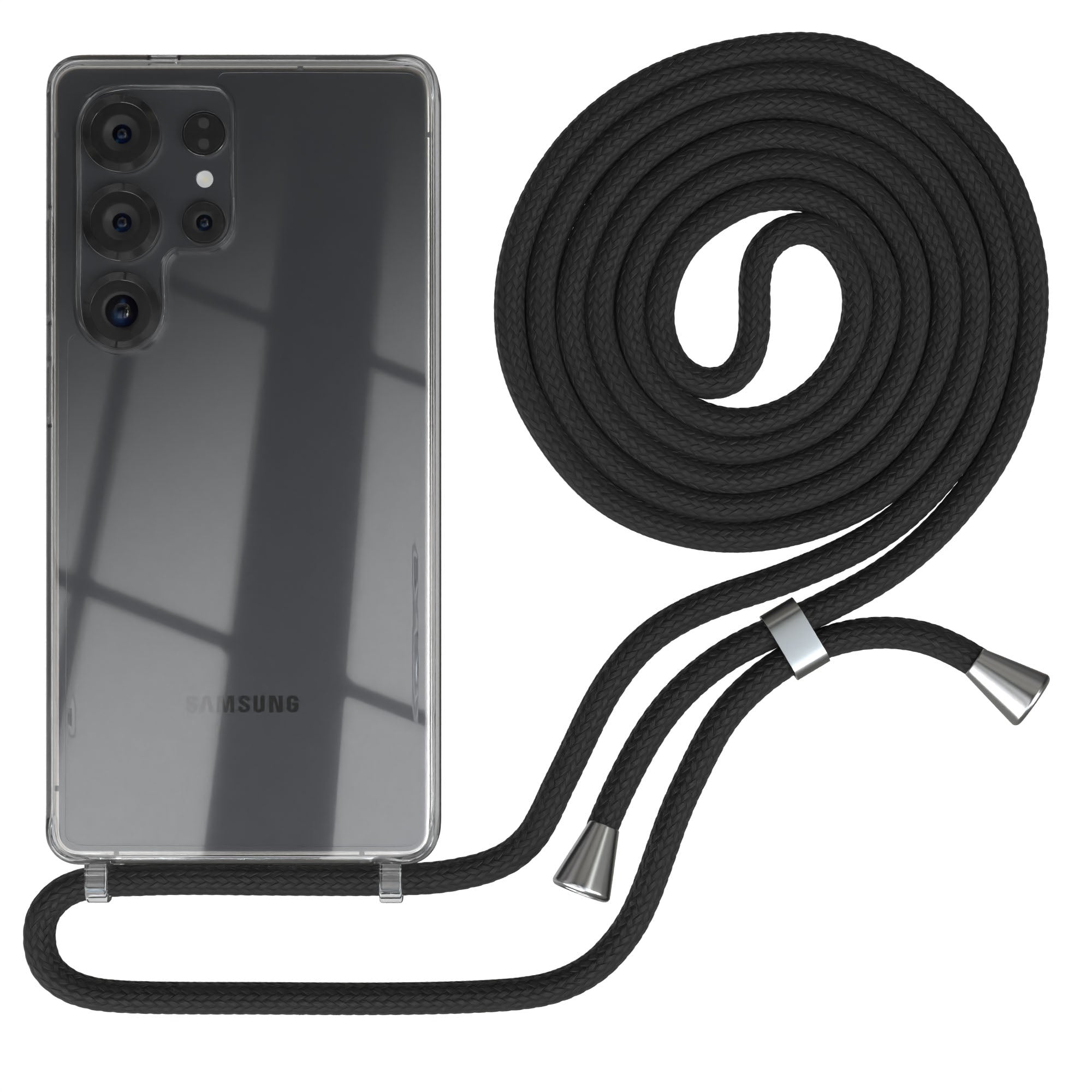 Galaxy S25 Ultra transparente Hülle + Kordel