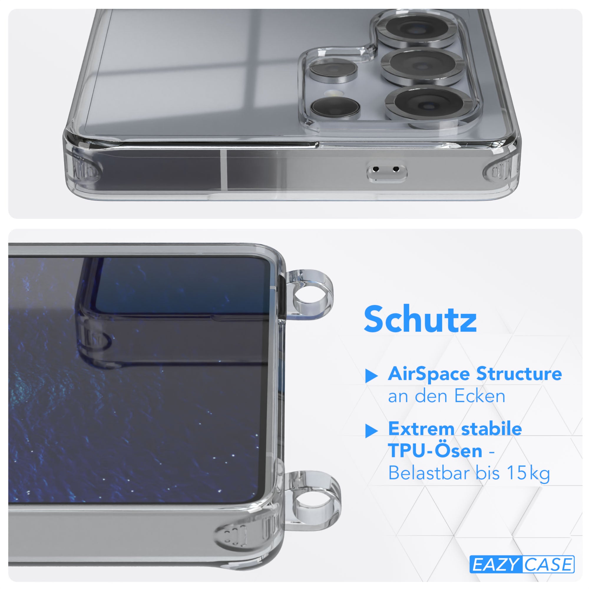 Galaxy S25 Ultra transparente Hülle + Kordel