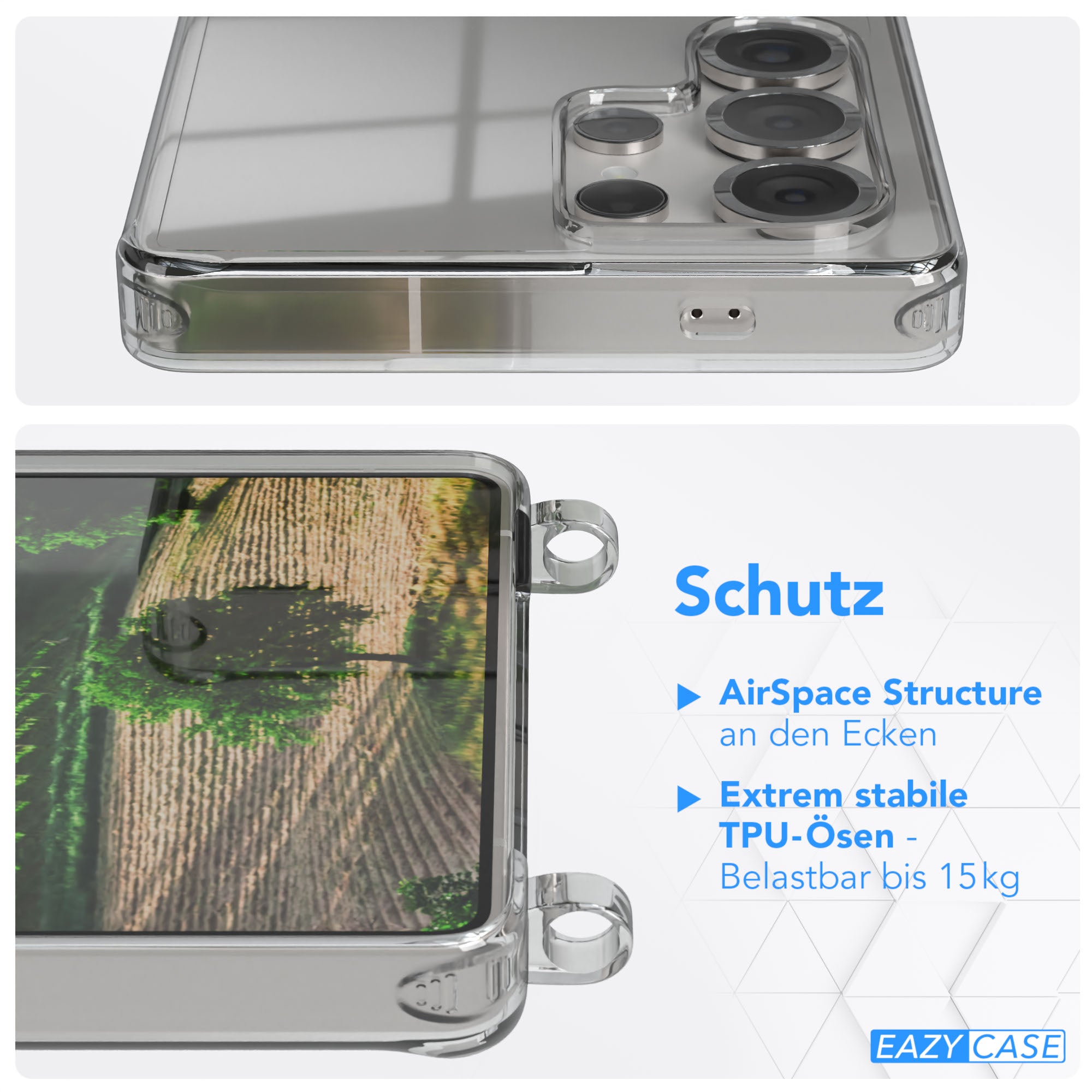 Galaxy S25 Ultra transparente Hülle + Kordel