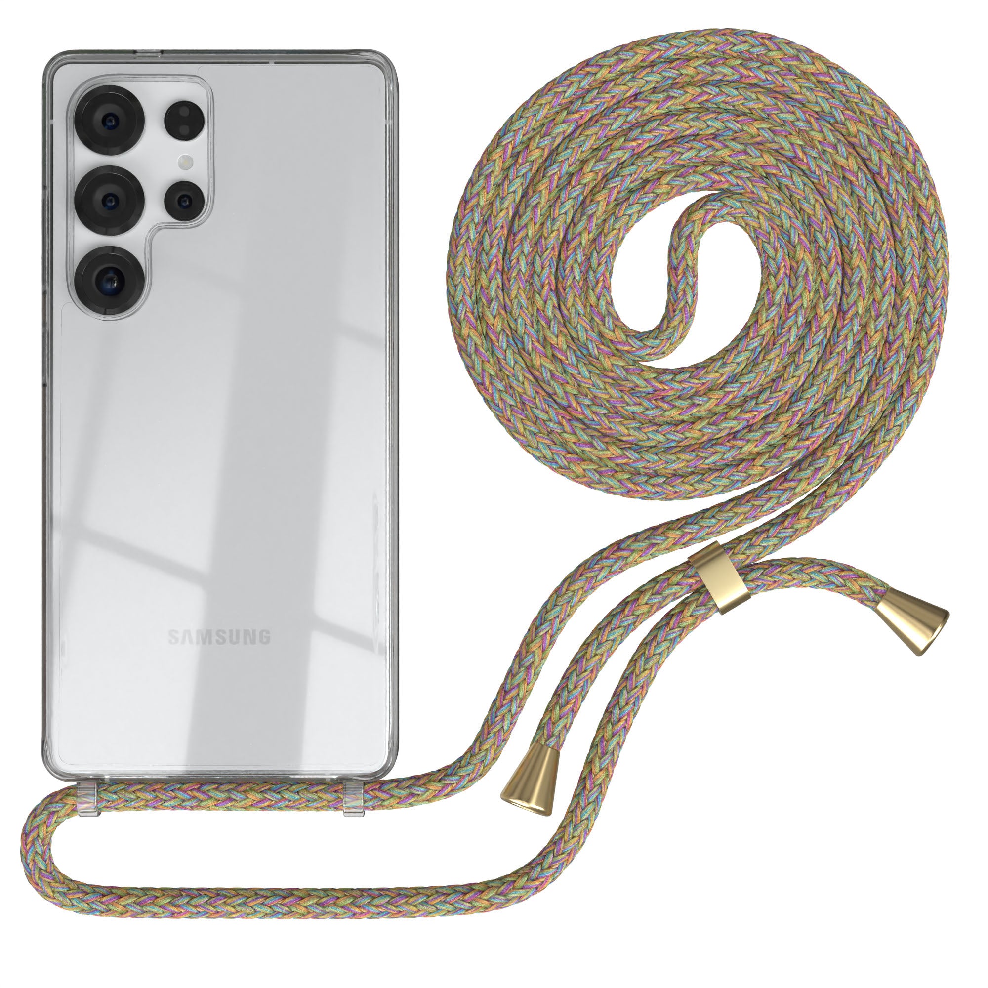 Galaxy S25 Ultra transparente Hülle + Kordel