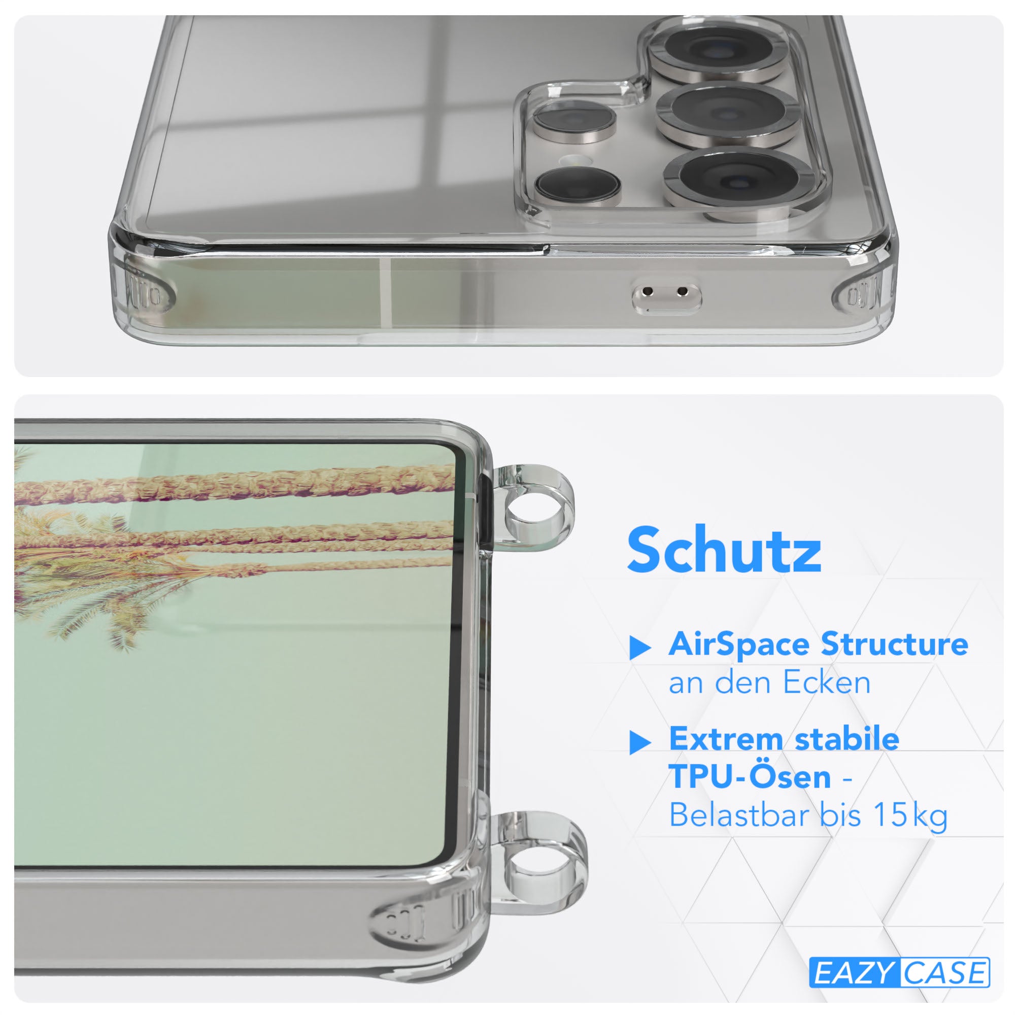 Galaxy S25 Ultra transparente Hülle + Kordel