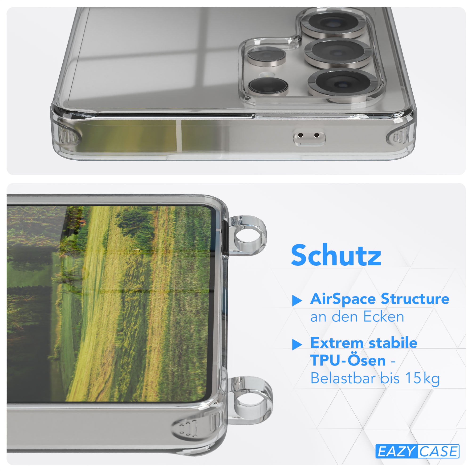 Galaxy S25 Ultra transparente Hülle + Kordel