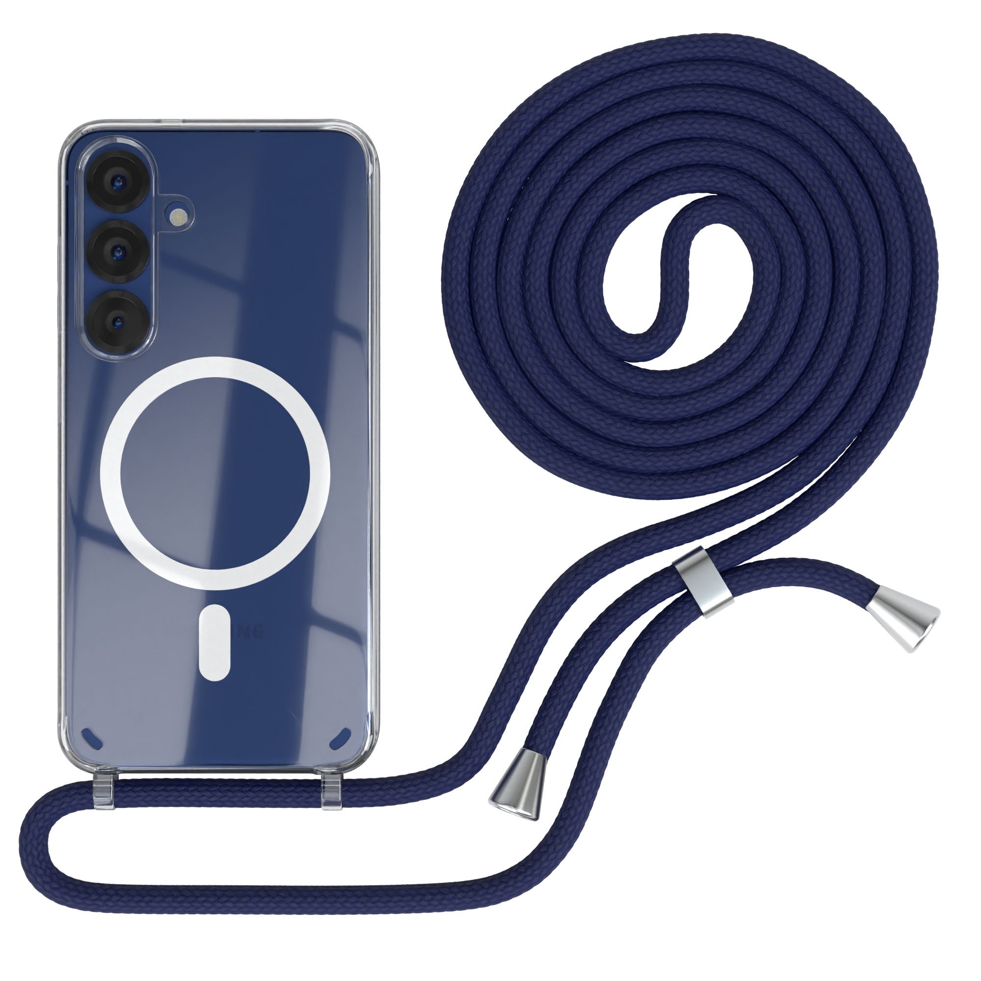 Galaxy S25 transparente Hülle + Kordel mit MagSafe