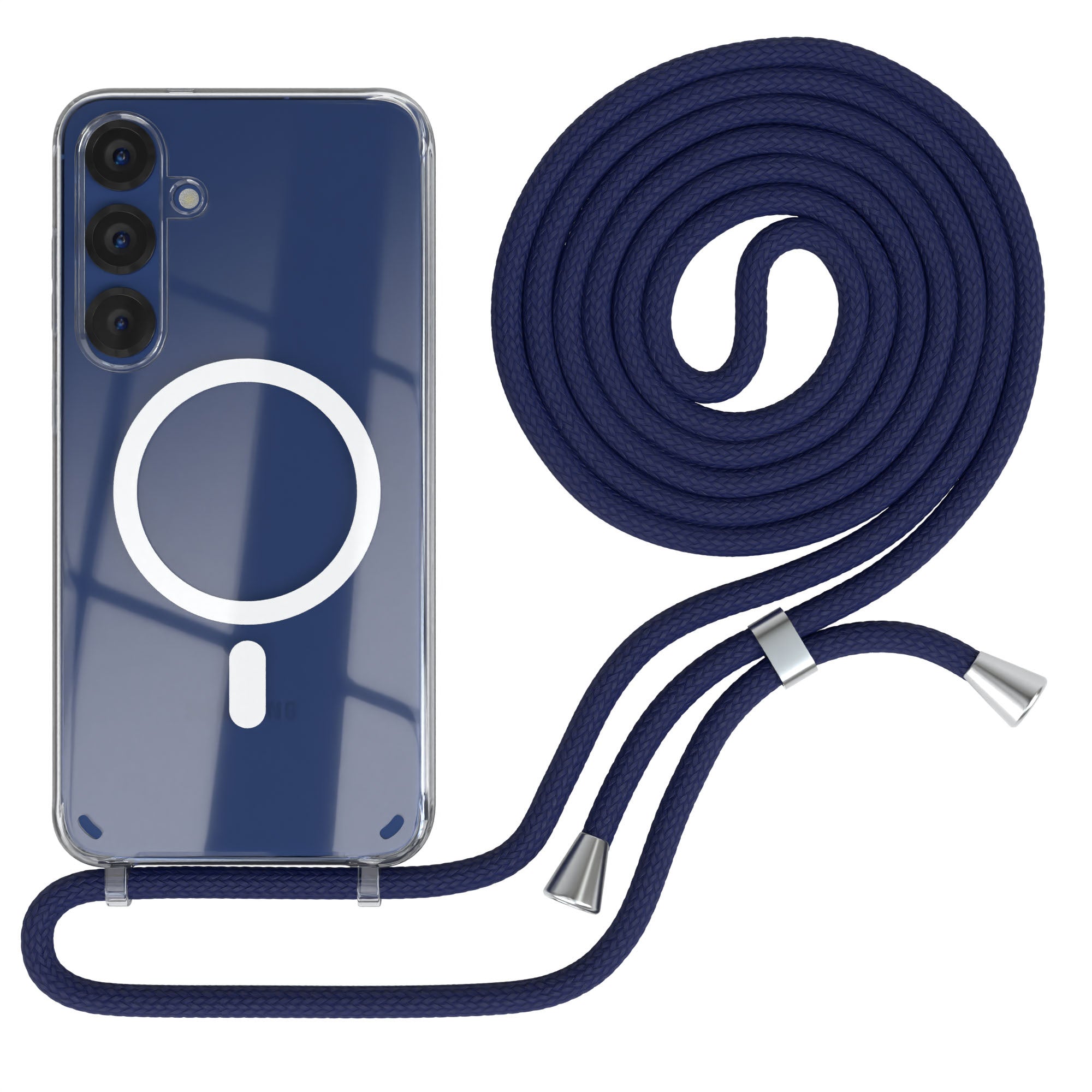 Galaxy S25 Plus transparente Hülle + Kordel mit MagSafe