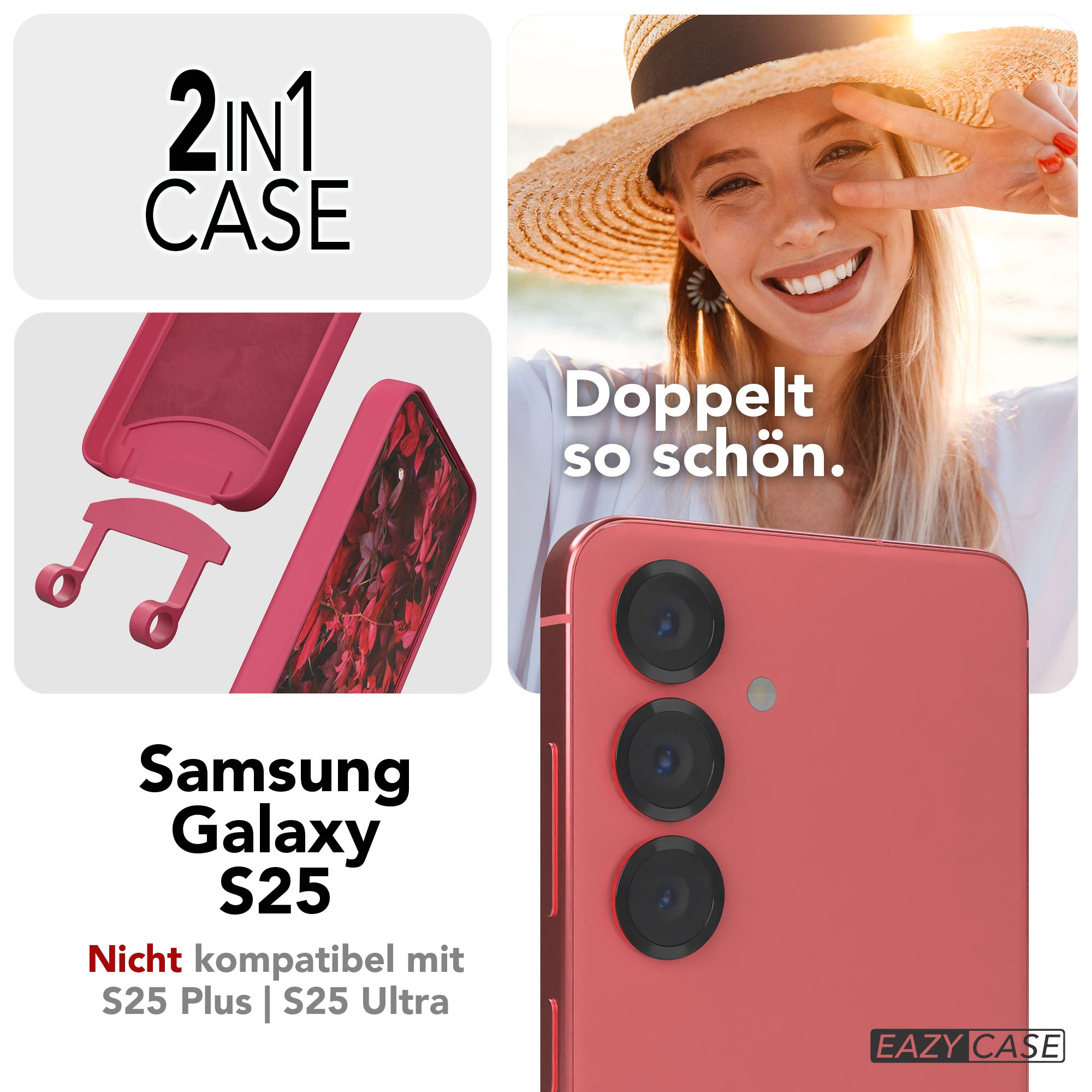 Galaxy S25 2in1 Hülle mit Kordel