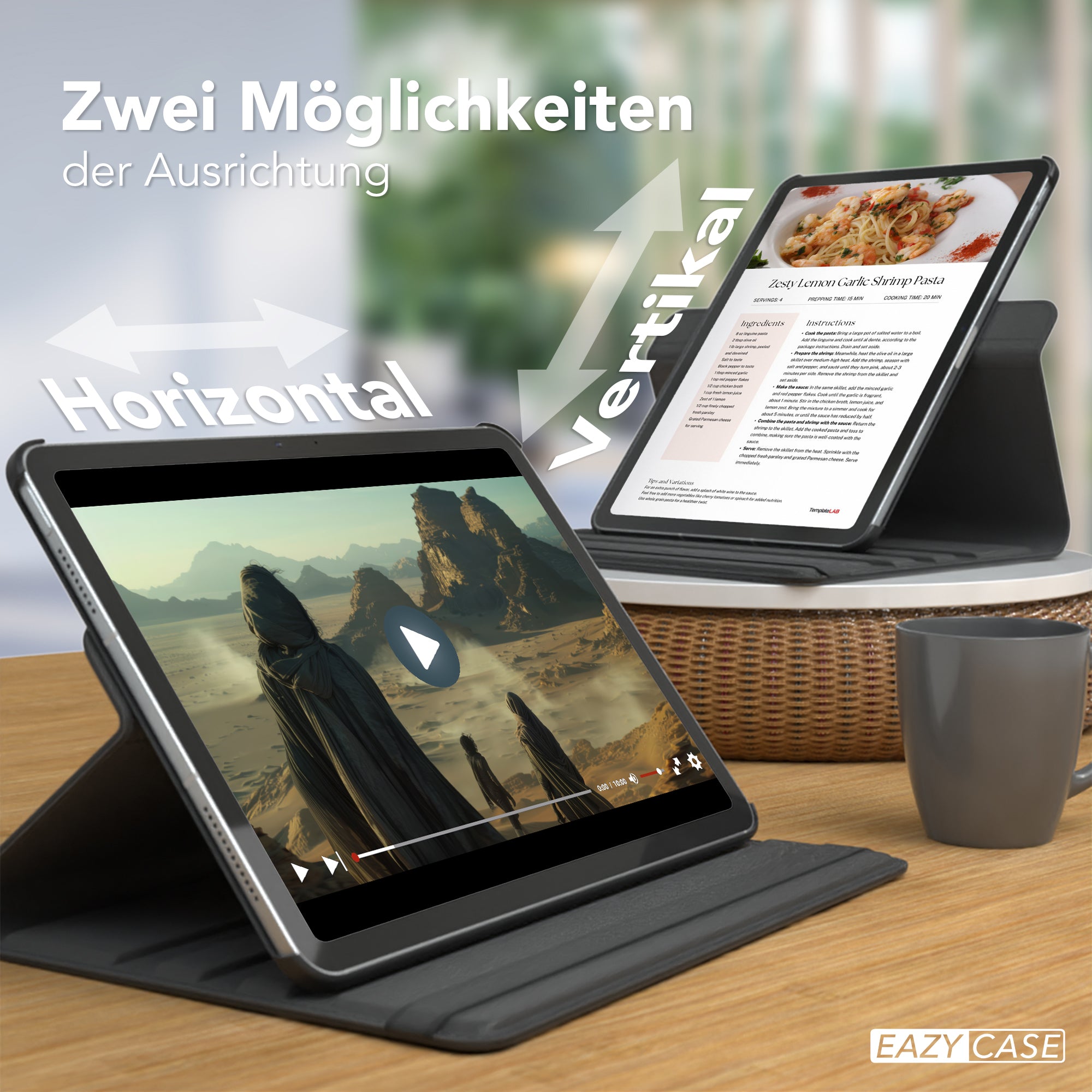 iPad Air 11" M3 (2025) drehbare Hülle