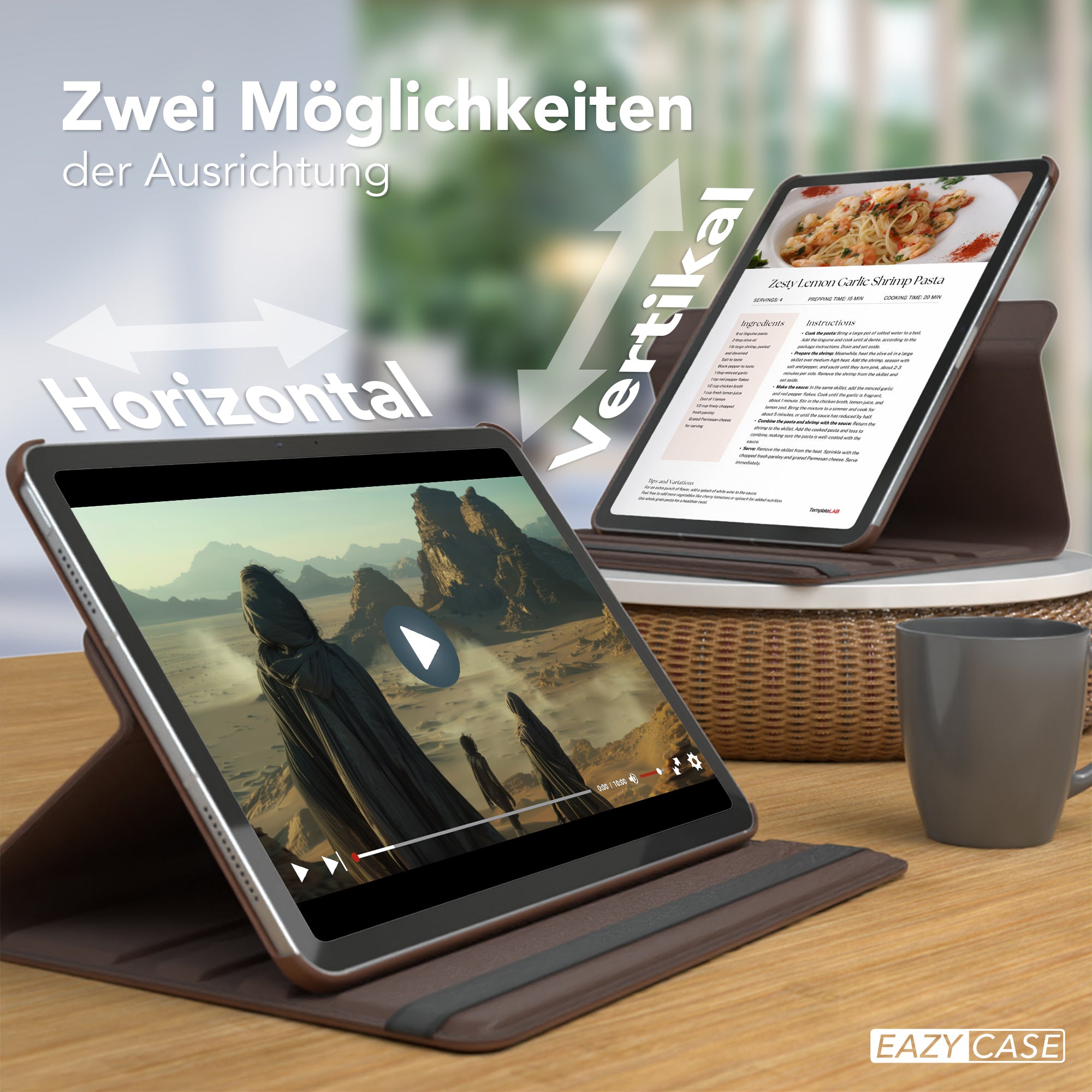 iPad Air 11" M3 (2025) drehbare Hülle