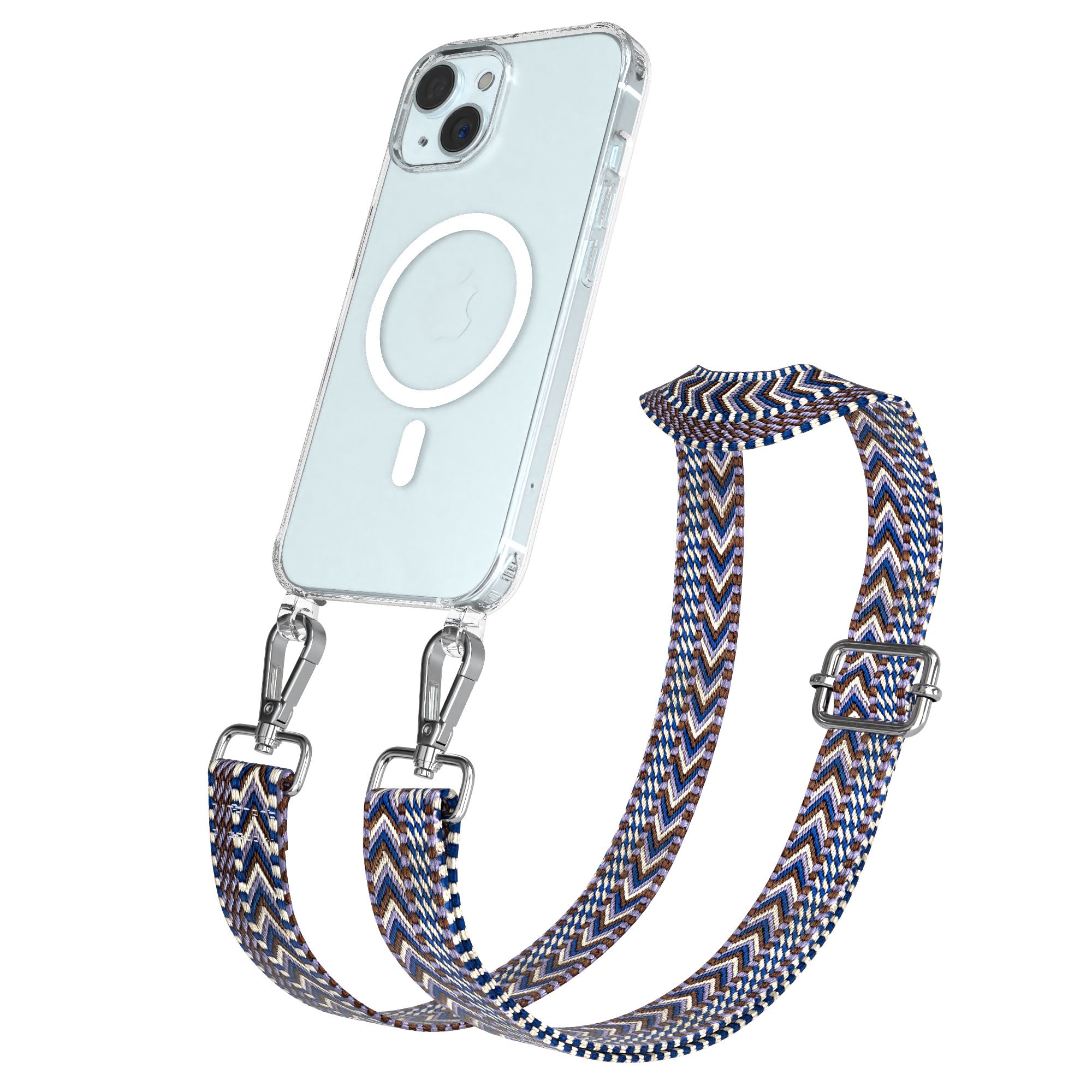 iPhone 15 MagSafe Handykette mit Boho Band verstellbar