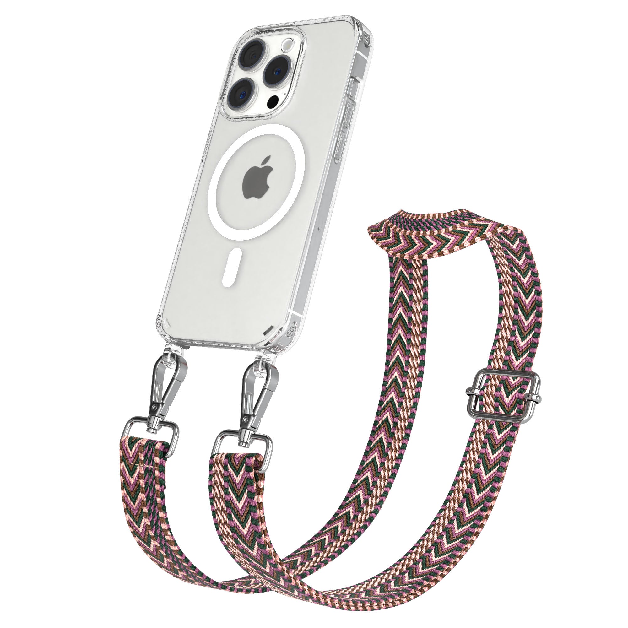 Apple iPhone 15 Pro Handykette MagSafe mit Boho Band EAZY CASE Neck Strap