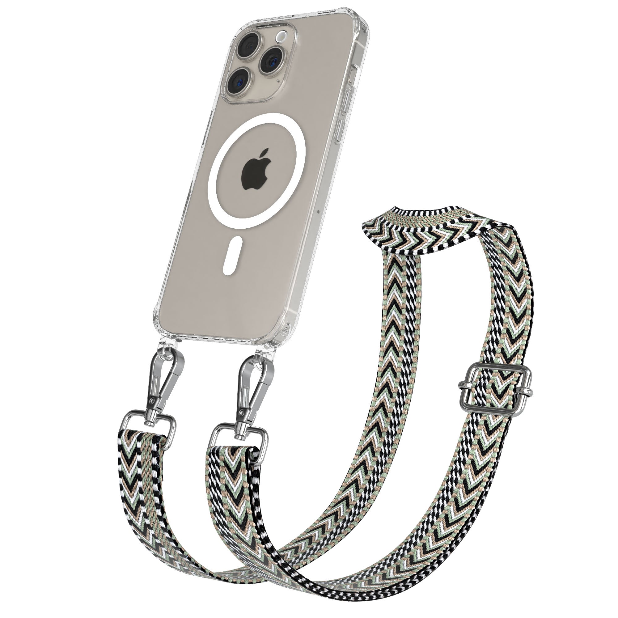 iPhone 15 Pro Max Handykette MagSafe mit Boho Band verstellbar