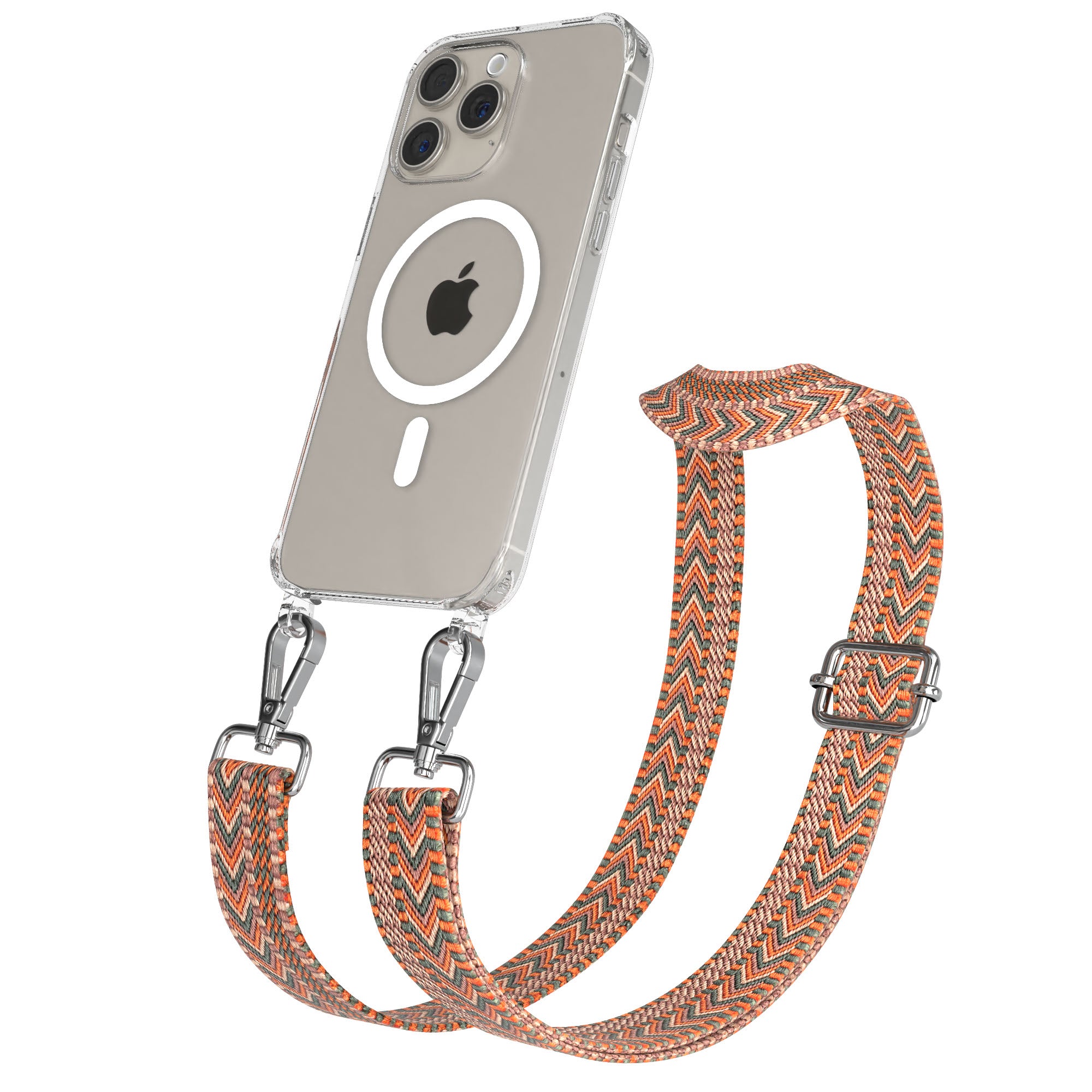 iPhone 15 Pro Max Handykette MagSafe mit Boho Band verstellbar