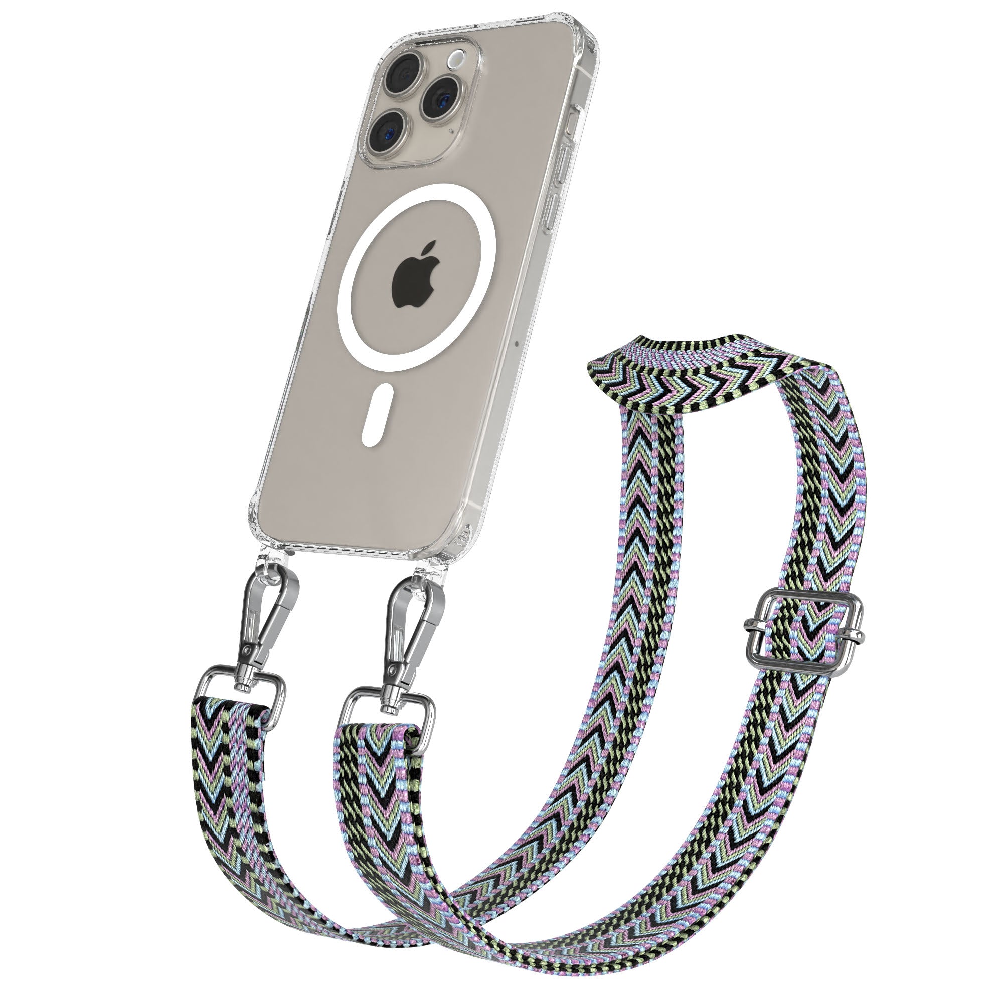 iPhone 15 Pro Max Handykette MagSafe mit Boho Band verstellbar