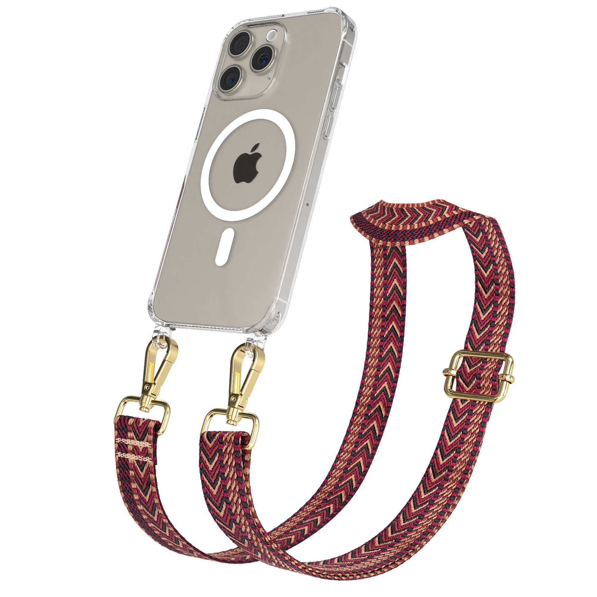 iPhone 15 Pro Max Handykette MagSafe mit Boho Band verstellbar