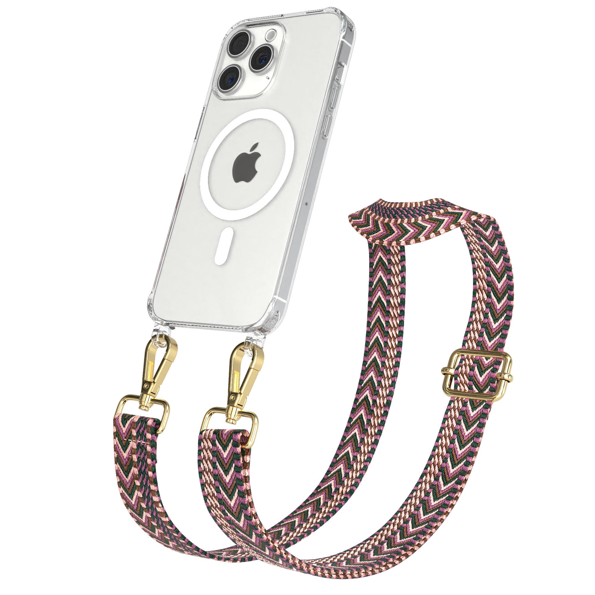 iPhone 15 Pro Max Handykette MagSafe mit Boho Band verstellbar