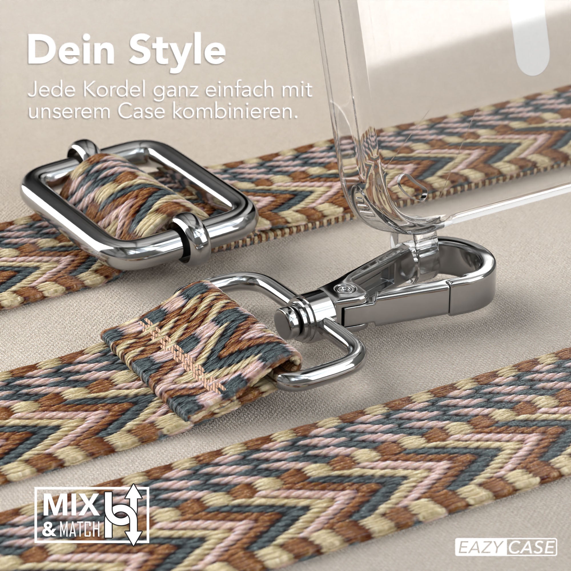 Samsung Galaxy S24 Handykette MagSafe mit verstellbarem Boho Band Set