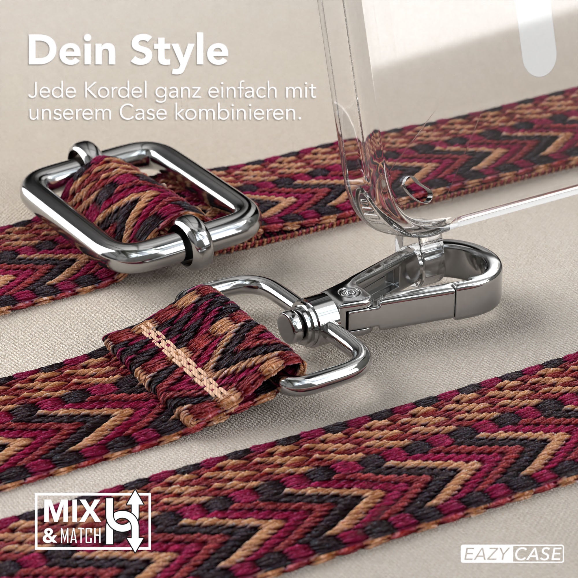 Samsung Galaxy S24 Handykette MagSafe mit verstellbarem Boho Band Set