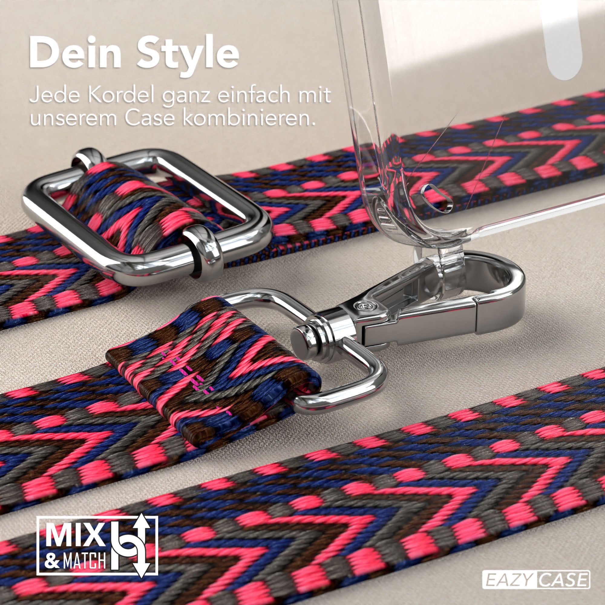 Samsung Galaxy S24 Handykette MagSafe mit verstellbarem Boho Band Set