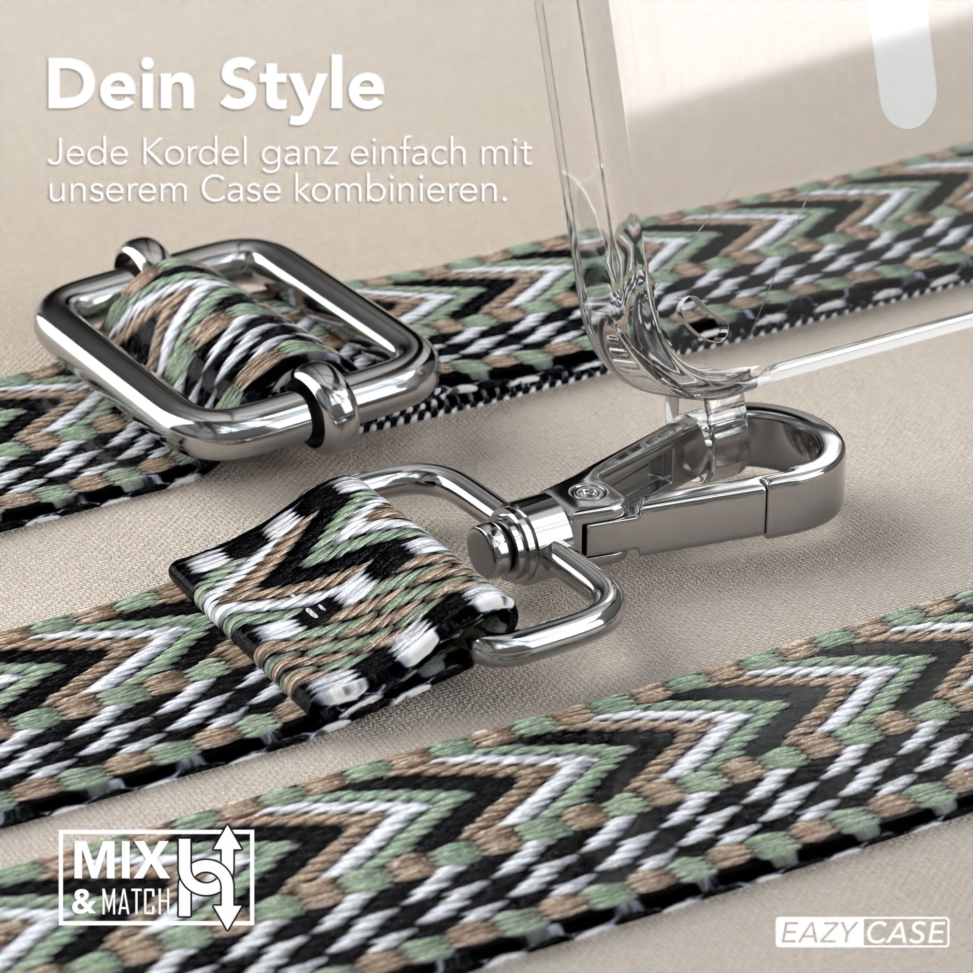 Samsung Galaxy S24 Handykette MagSafe mit verstellbarem Boho Band Set