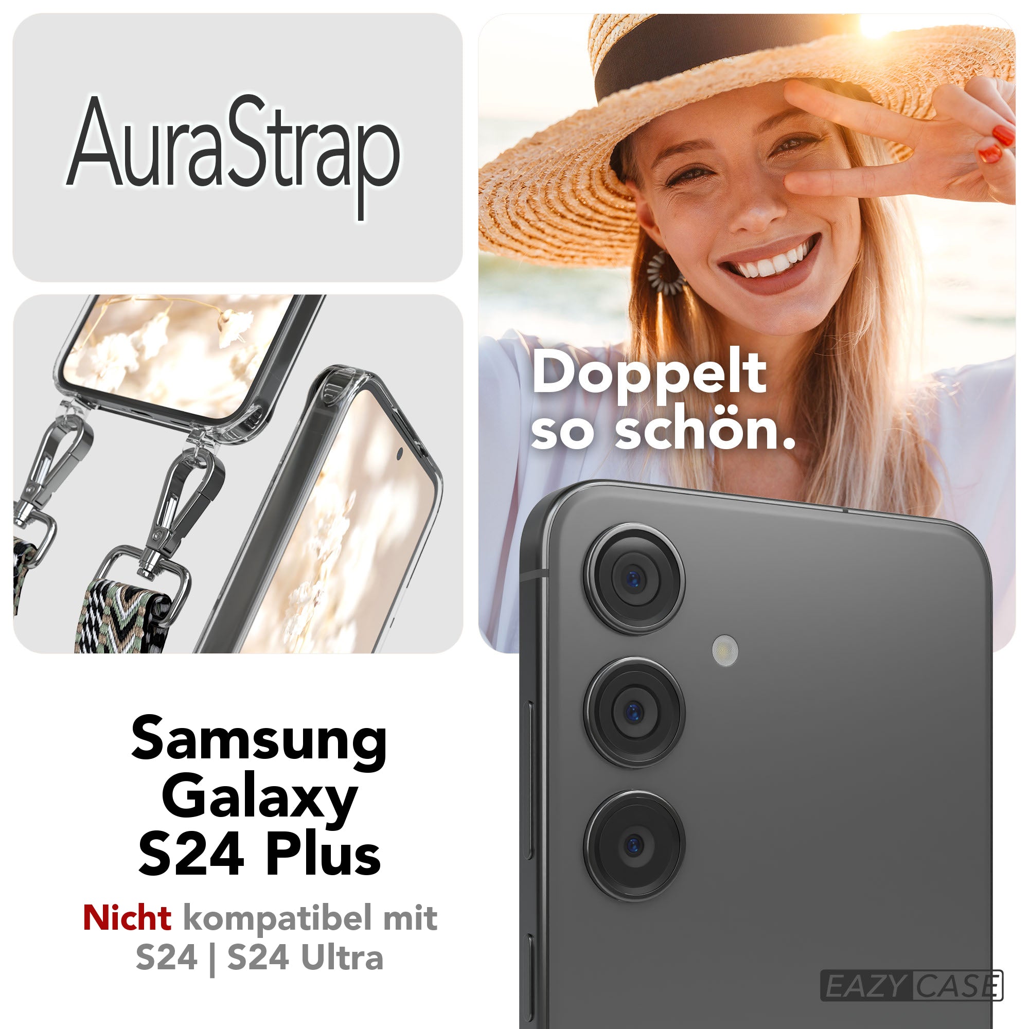 Samsung Galaxy S24 Plus Handykette MagSafe Boho Band verstellbar EAZY CASE