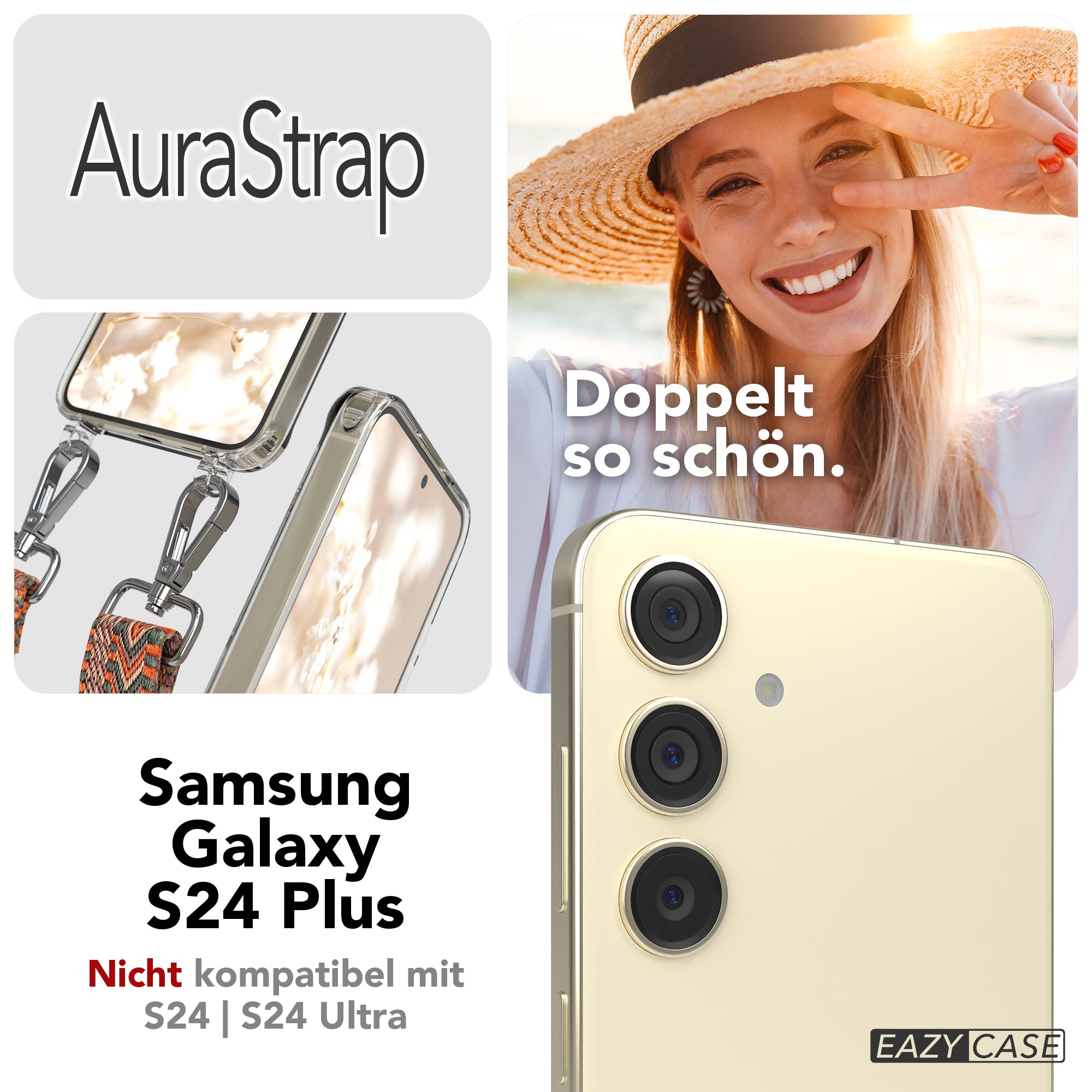 Samsung Galaxy S24 Plus Handykette MagSafe Boho Band verstellbar EAZY CASE