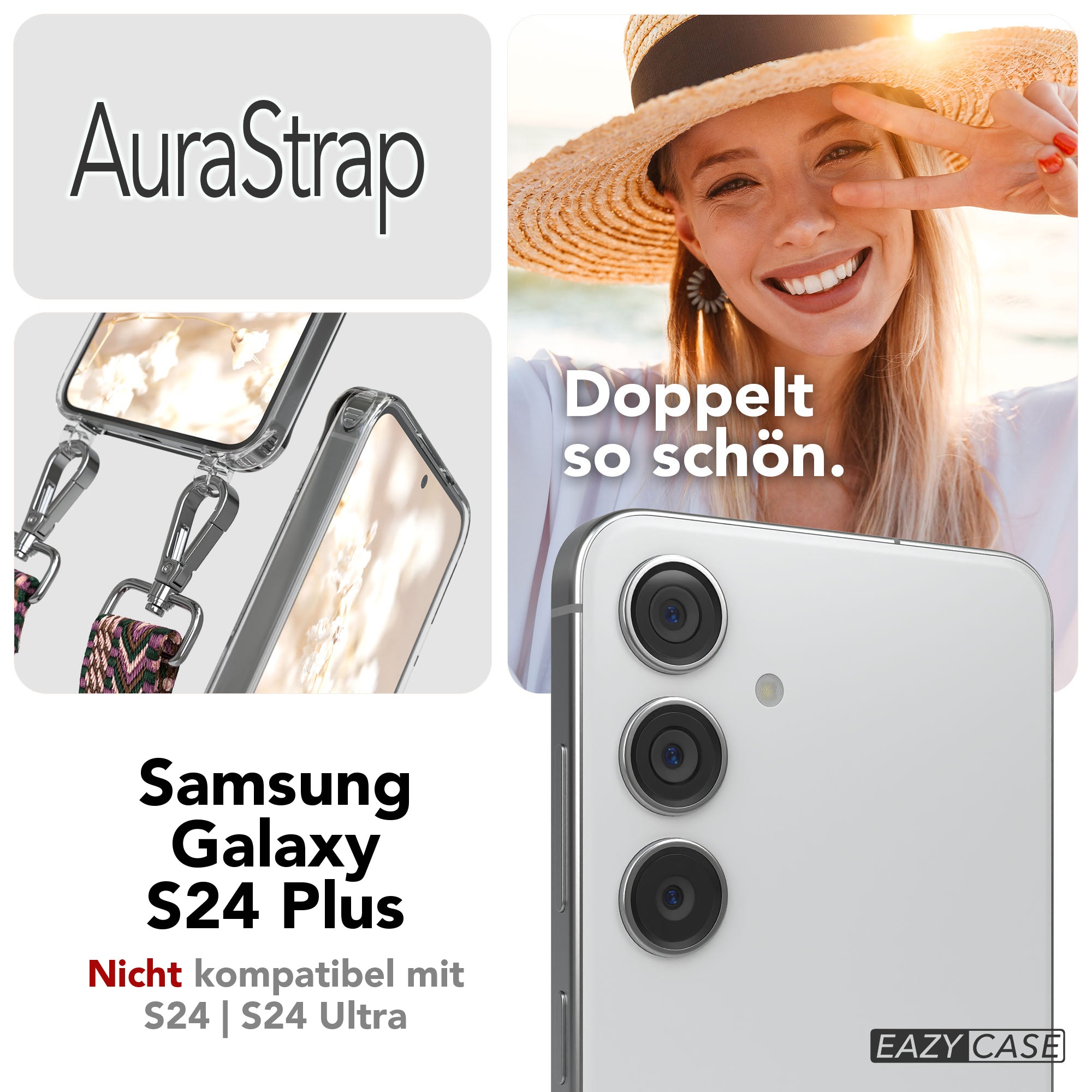 Samsung Galaxy S24 Plus Handykette MagSafe Boho Band verstellbar EAZY CASE